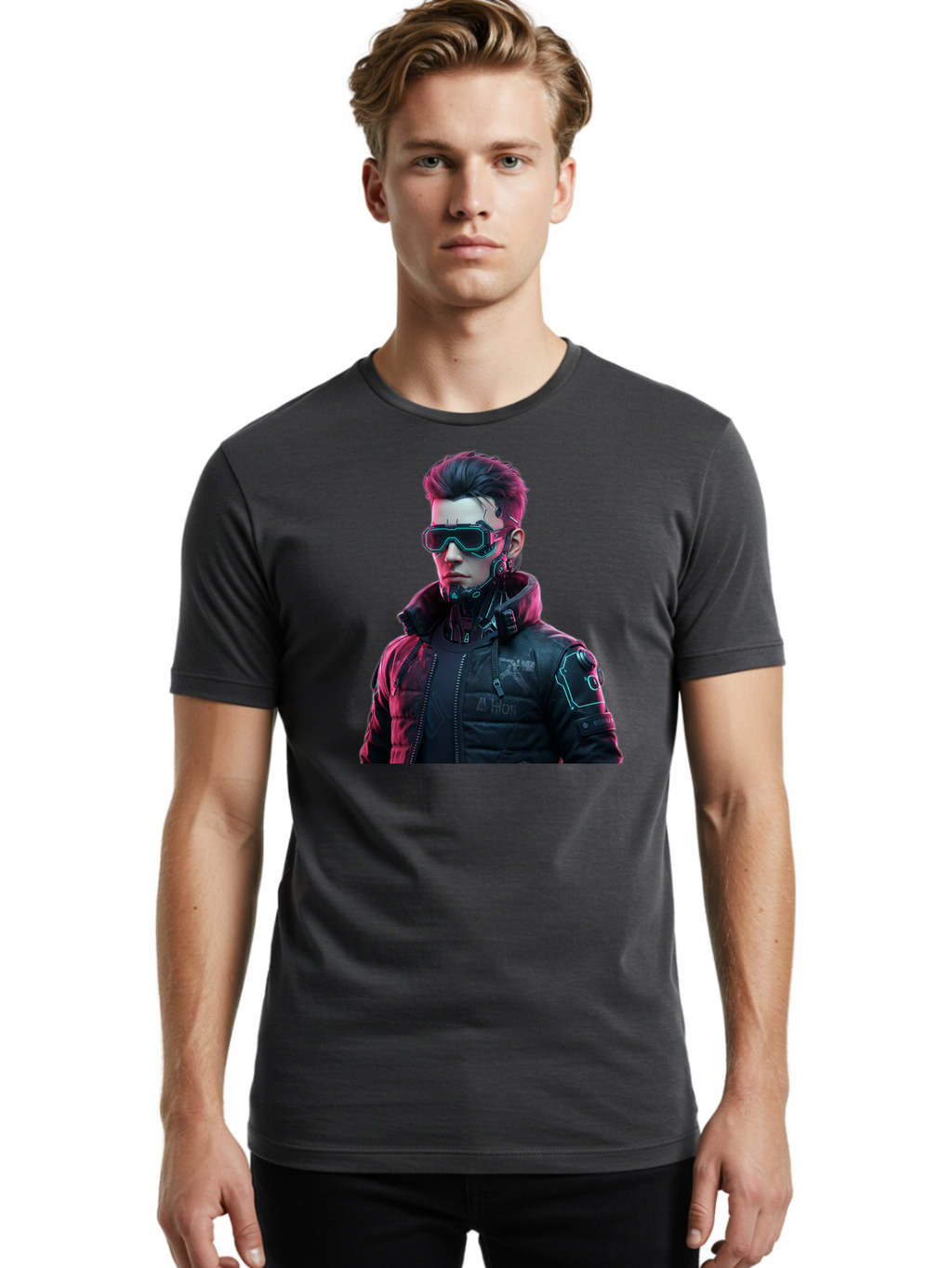 Arion-Cyberpunk-Character Men'S Graphic Tee, 100% Cotton, Comfortable Casual Summer Wear, Machine Washable, Vintage Camera, Old Camera, Antique Camera, Black Camera, Classic Photography, Photography Equipment, Nostalgic Device, Film Camera, Bao080