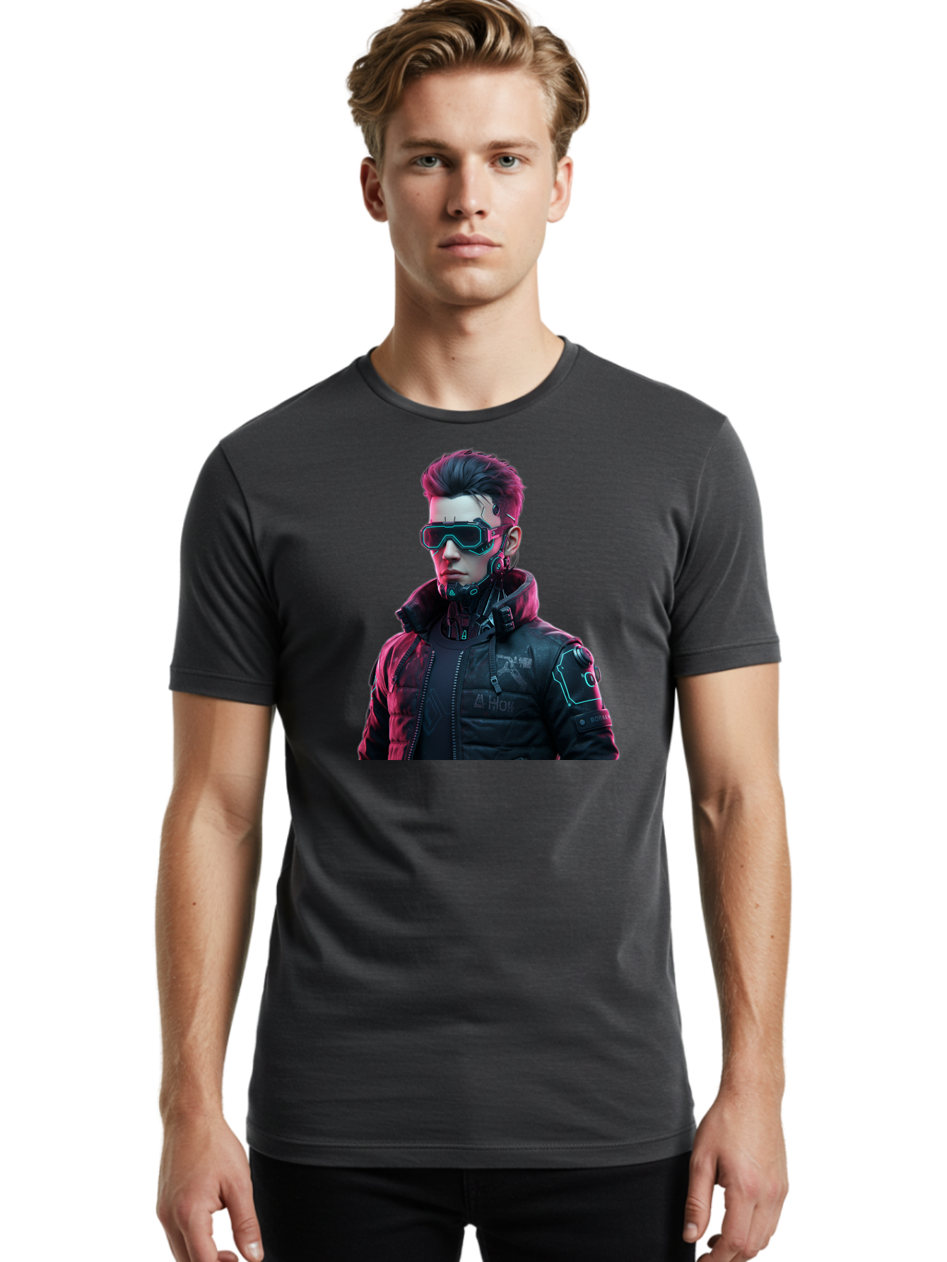 Arion-Cyberpunk-Character Men'S Graphic Tee, 100% Cotton, Comfortable Casual Summer Wear, Machine Washable, Vintage Camera, Old Camera, Antique Camera, Black Camera, Classic Photography, Photography Equipment, Nostalgic Device, Film Camera, Bao080