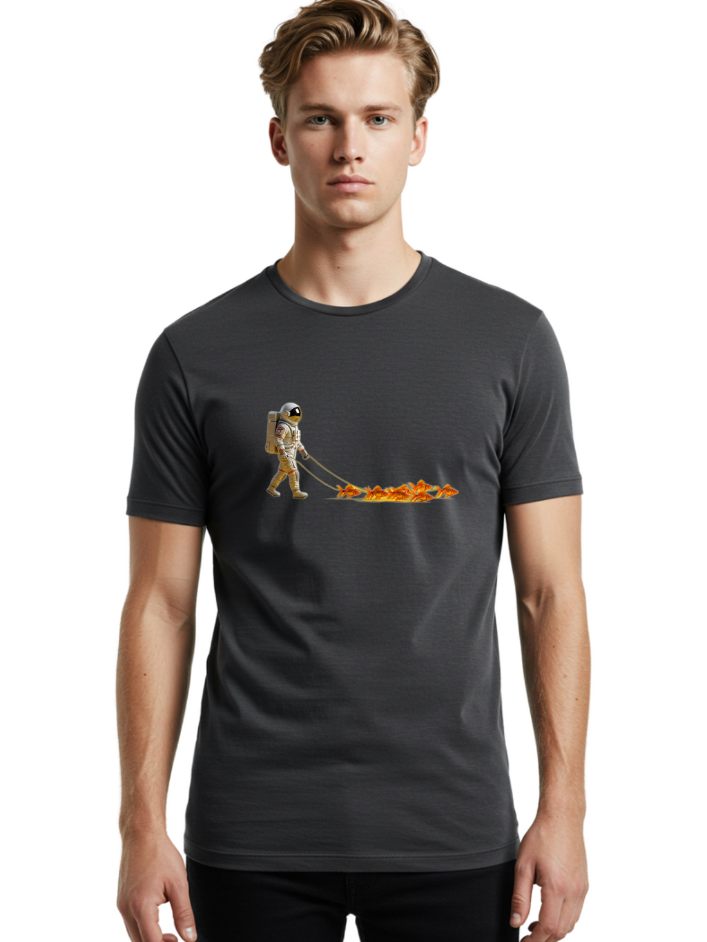 Astronaut-Mowing-Lawn Men'S Graphic Tee, 100% Cotton, Comfortable Casual Summer Wear, Machine Washable, Vintage Camera, Old Camera, Antique Camera, Black Camera, Classic Photography, Photography Equipment, Nostalgic Device, Film Camera, Bao082