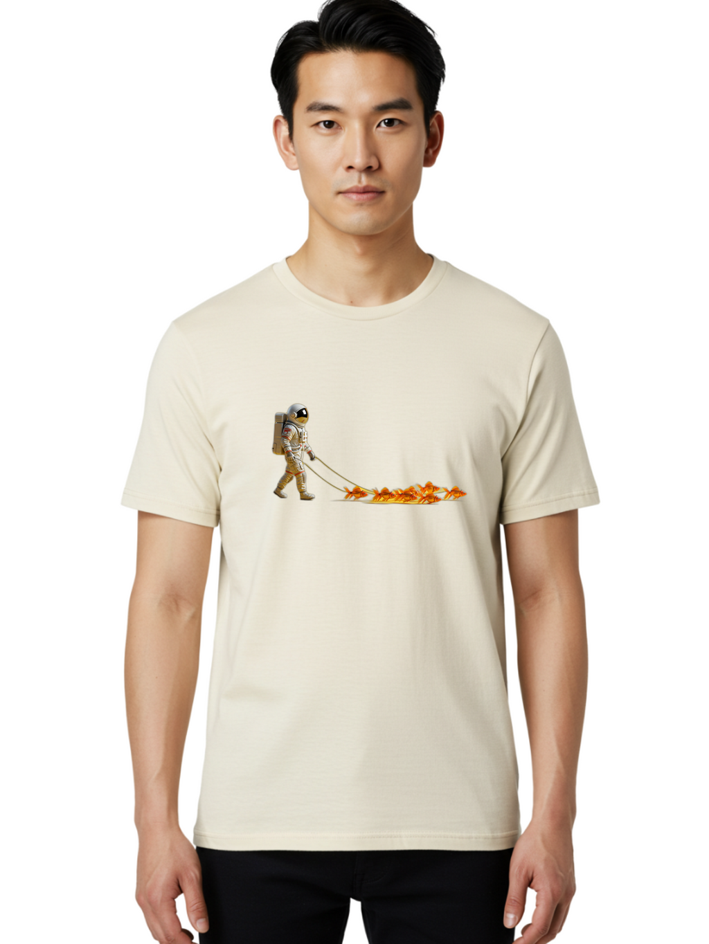 Astronaut-Mowing-Lawn Men'S Graphic Tee, 100% Cotton, Comfortable Casual Summer Wear, Machine Washable, Vintage Camera, Old Camera, Antique Camera, Black Camera, Classic Photography, Photography Equipment, Nostalgic Device, Film Camera, Bao082