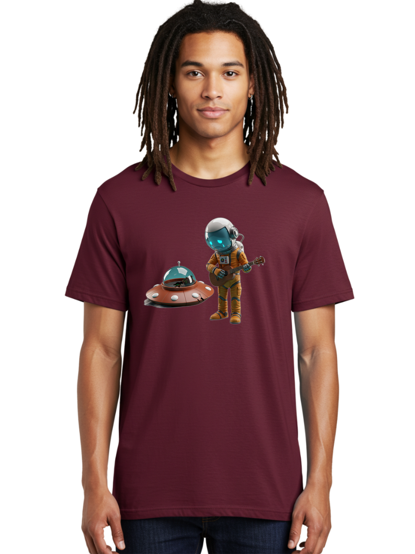 Astronaut-Playing-Guitar Men'S Graphic Tee, 100% Cotton, Comfortable Casual Summer Wear, Machine Washable, Vintage Camera, Old Camera, Antique Camera, Black Camera, Classic Photography, Photography Equipment, Nostalgic Device, Film Camera, Bao083