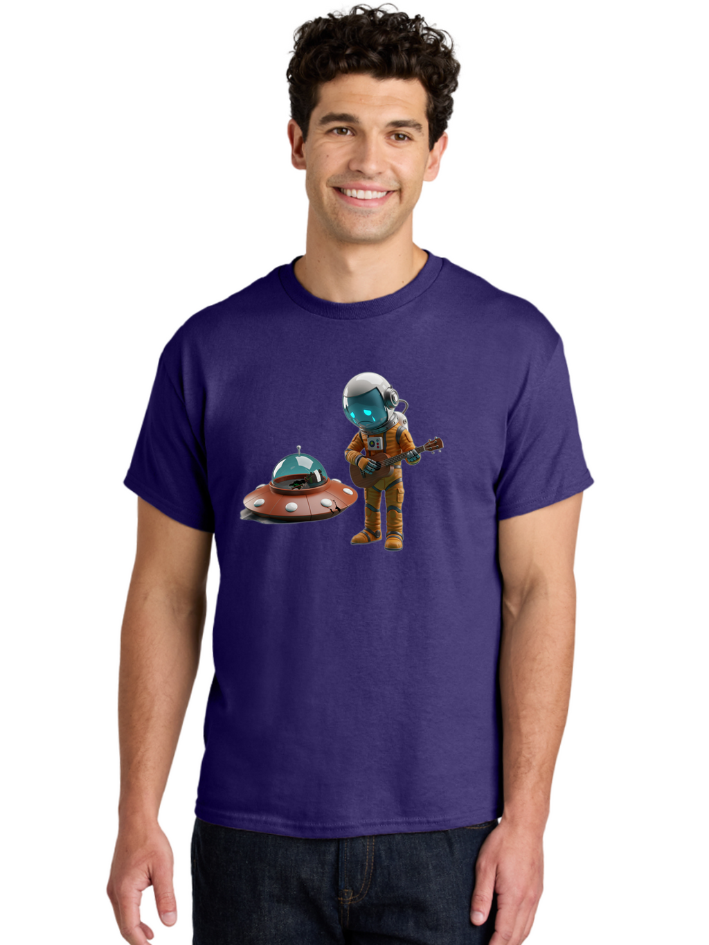 Astronaut-Playing-Guitar Men'S Graphic Tee, 100% Cotton, Comfortable Casual Summer Wear, Machine Washable, Vintage Camera, Old Camera, Antique Camera, Black Camera, Classic Photography, Photography Equipment, Nostalgic Device, Film Camera, Bao083