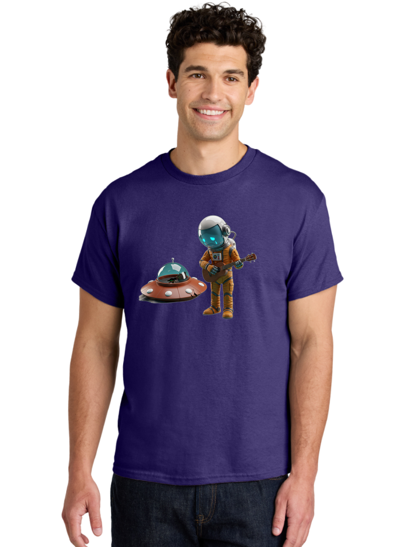 Astronaut-Playing-Guitar Men'S Graphic Tee, 100% Cotton, Comfortable Casual Summer Wear, Machine Washable, Vintage Camera, Old Camera, Antique Camera, Black Camera, Classic Photography, Photography Equipment, Nostalgic Device, Film Camera, Bao083