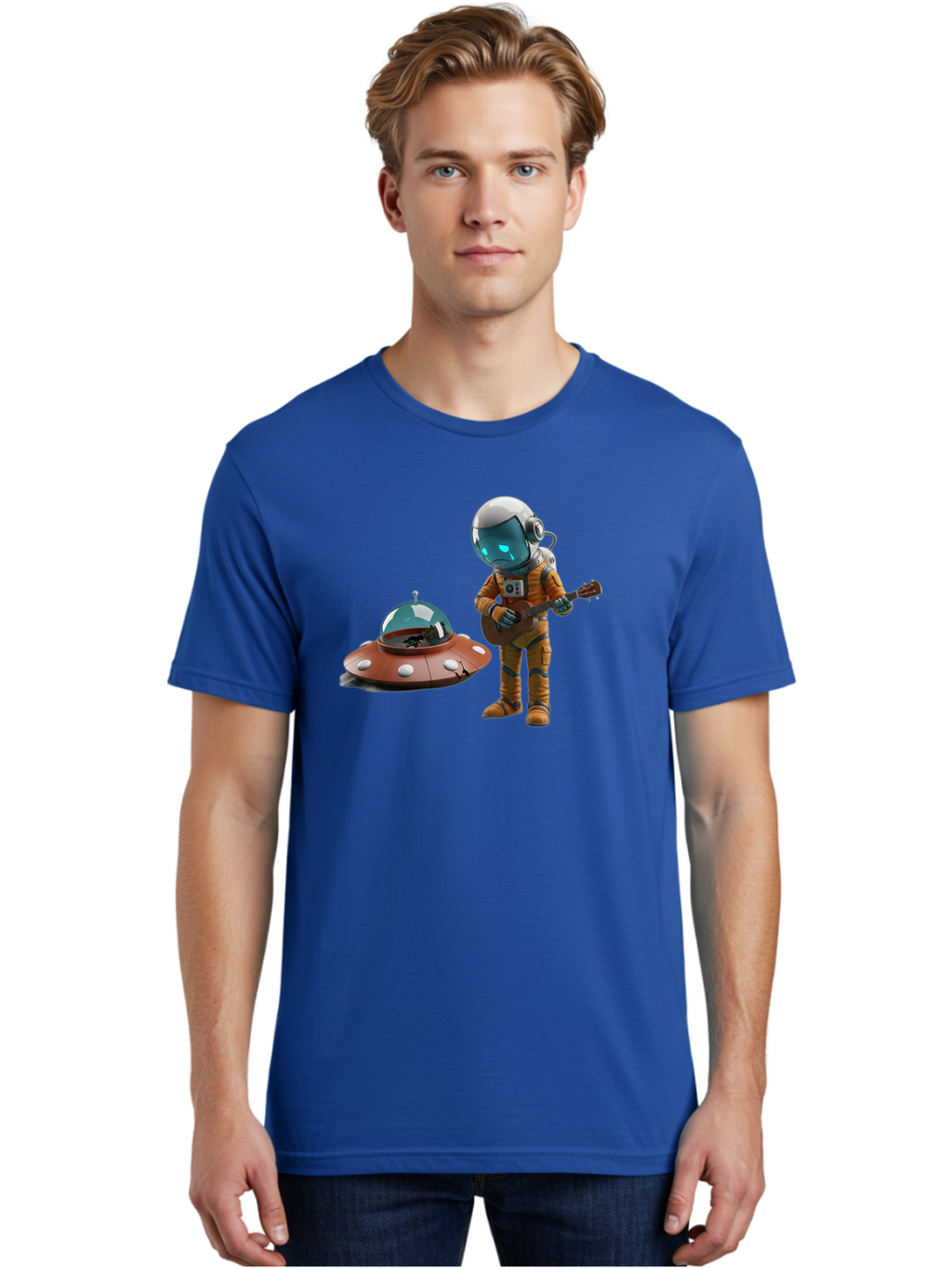 Astronaut-Playing-Guitar Men'S Graphic Tee, 100% Cotton, Comfortable Casual Summer Wear, Machine Washable, Vintage Camera, Old Camera, Antique Camera, Black Camera, Classic Photography, Photography Equipment, Nostalgic Device, Film Camera, Bao083