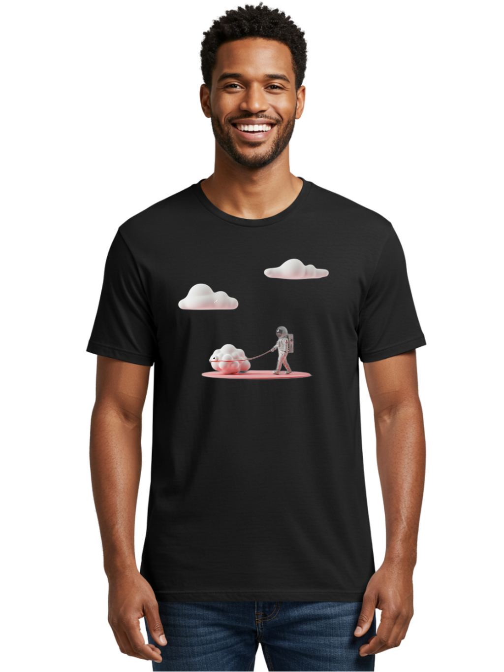 Astronaut-Walking-A-Cloud Men'S Graphic Tee, 100% Cotton, Comfortable Casual Summer Wear, Machine Washable, Vintage Camera, Old Camera, Antique Camera, Black Camera, Classic Photography, Photography Equipment, Nostalgic Device, Film Camera, Bao084