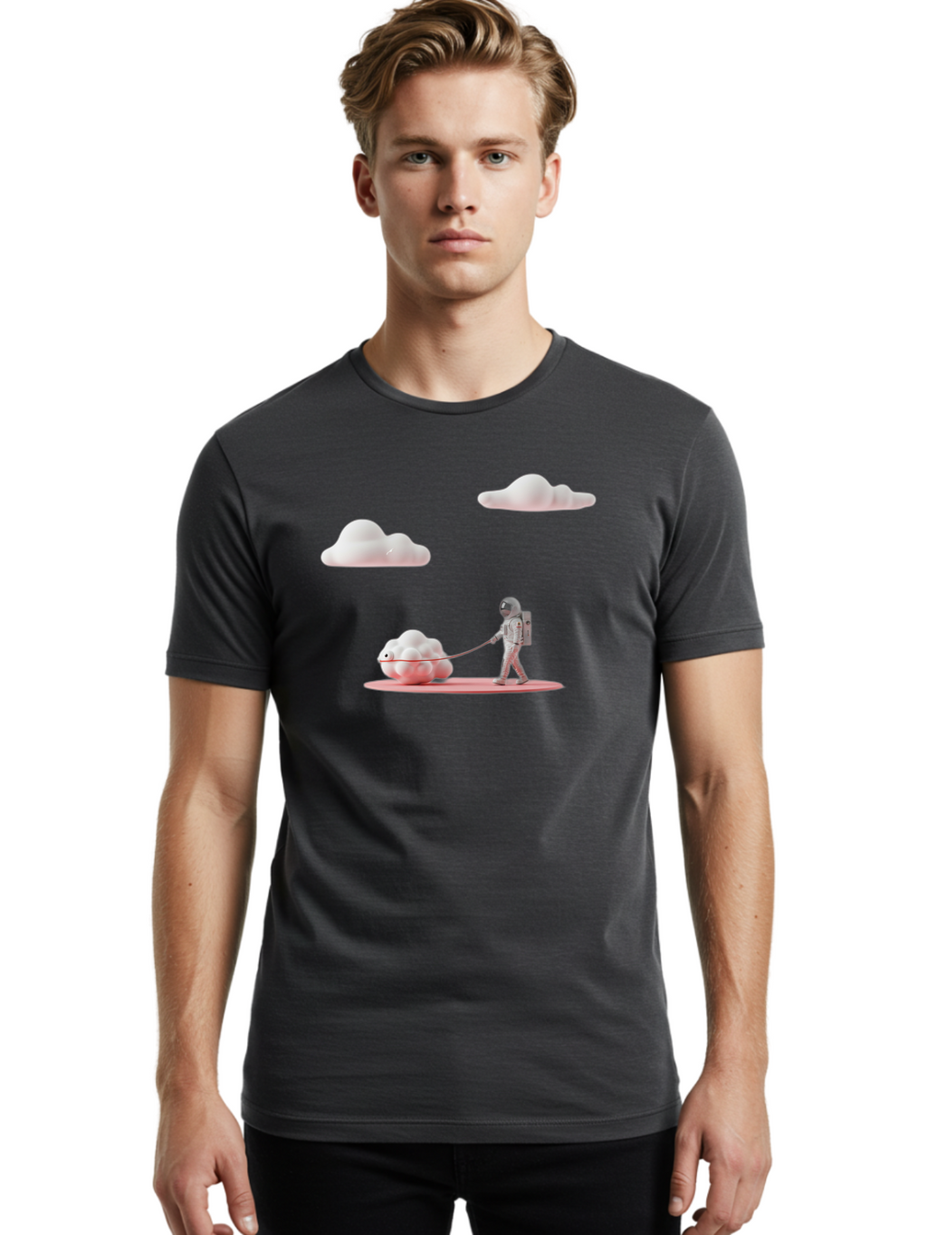 Astronaut-Walking-A-Cloud Men'S Graphic Tee, 100% Cotton, Comfortable Casual Summer Wear, Machine Washable, Vintage Camera, Old Camera, Antique Camera, Black Camera, Classic Photography, Photography Equipment, Nostalgic Device, Film Camera, Bao084