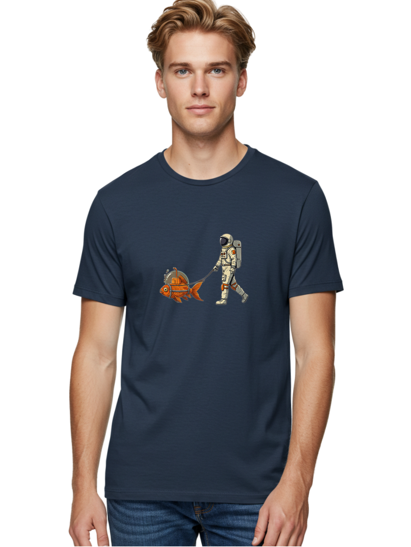 Astronaut-Walking-Fish-1 Men'S Graphic Tee, 100% Cotton, Comfortable Casual Summer Wear, Machine Washable, Vintage Camera, Old Camera, Antique Camera, Black Camera, Classic Photography, Photography Equipment, Nostalgic Device, Film Camera, Bao085