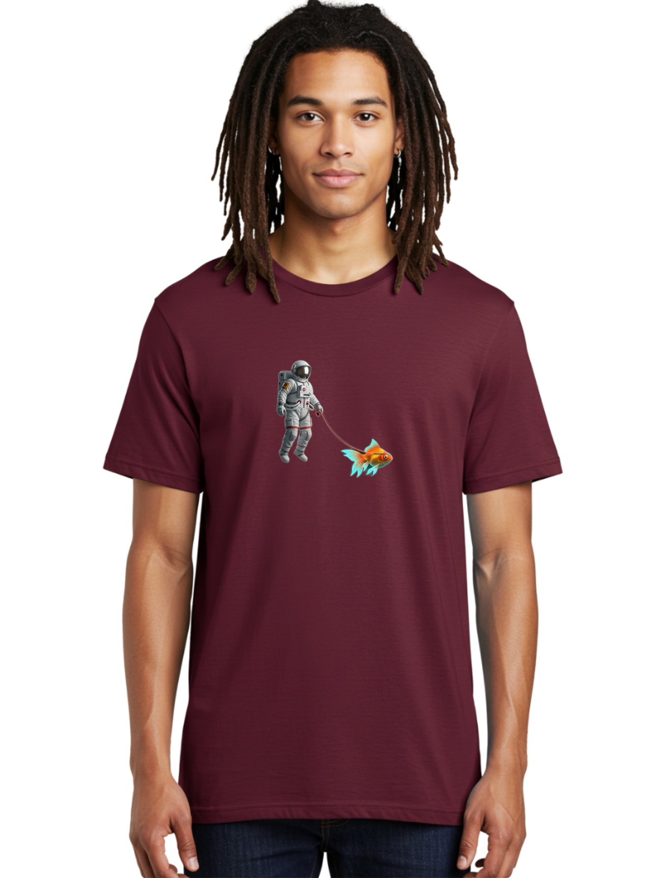 Astronaut-Walking-Goldfish-1 Men'S Graphic Tee, 100% Cotton, Comfortable Casual Summer Wear, Machine Washable, Vintage Camera, Old Camera, Antique Camera, Black Camera, Classic Photography, Photography Equipment, Nostalgic Device, Film Camera, Bao087