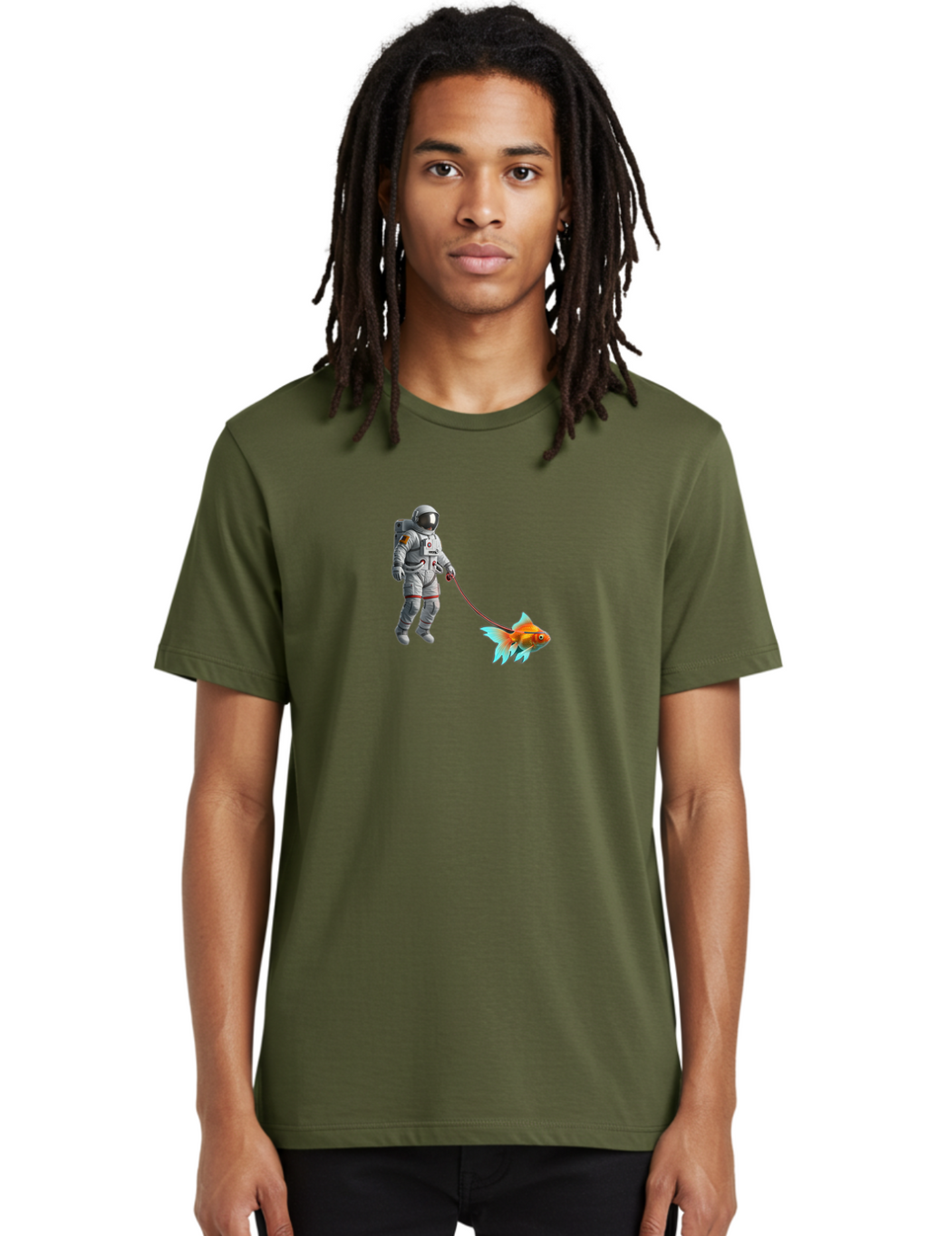 Astronaut-Walking-Goldfish-1 Men'S Graphic Tee, 100% Cotton, Comfortable Casual Summer Wear, Machine Washable, Vintage Camera, Old Camera, Antique Camera, Black Camera, Classic Photography, Photography Equipment, Nostalgic Device, Film Camera, Bao087