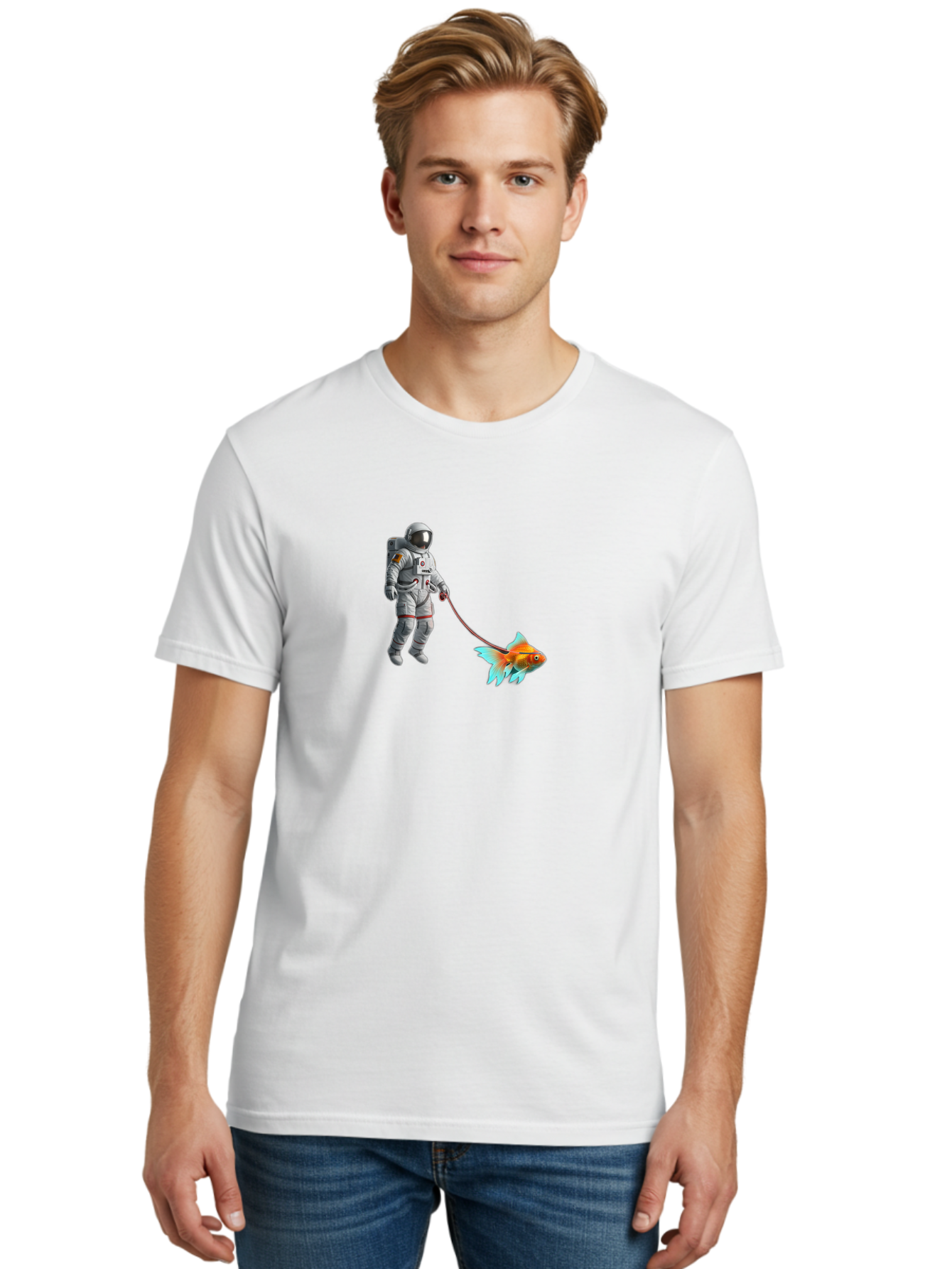Astronaut-Walking-Goldfish-1 Men'S Graphic Tee, 100% Cotton, Comfortable Casual Summer Wear, Machine Washable, Vintage Camera, Old Camera, Antique Camera, Black Camera, Classic Photography, Photography Equipment, Nostalgic Device, Film Camera, Bao087