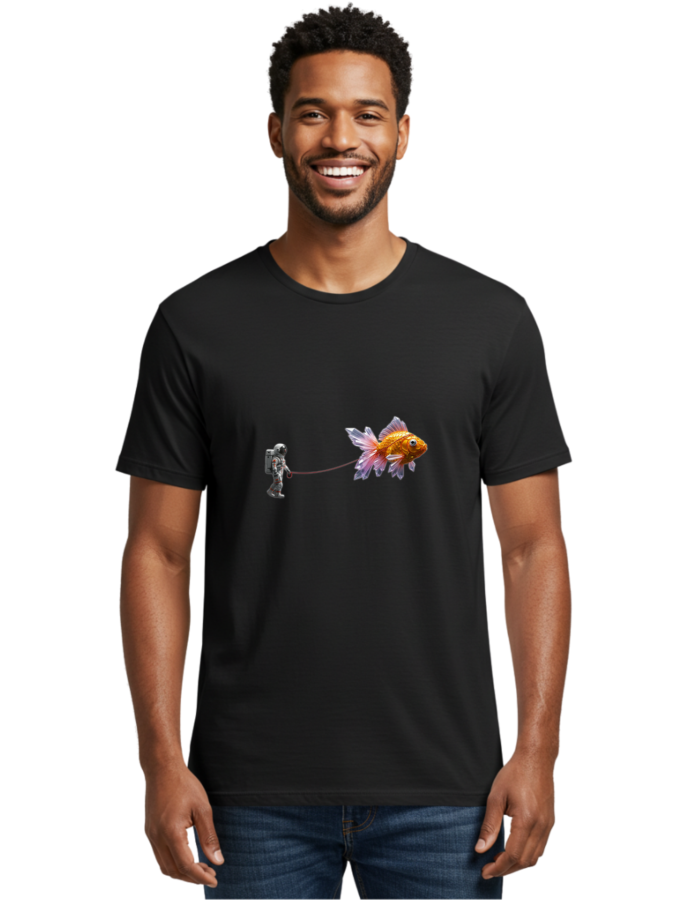 Astronaut-Walking-Goldfish-10 Men'S Graphic Tee, 100% Cotton, Comfortable Casual Summer Wear, Machine Washable, Vintage Camera, Old Camera, Antique Camera, Black Camera, Classic Photography, Photography Equipment, Nostalgic Device, Bao088