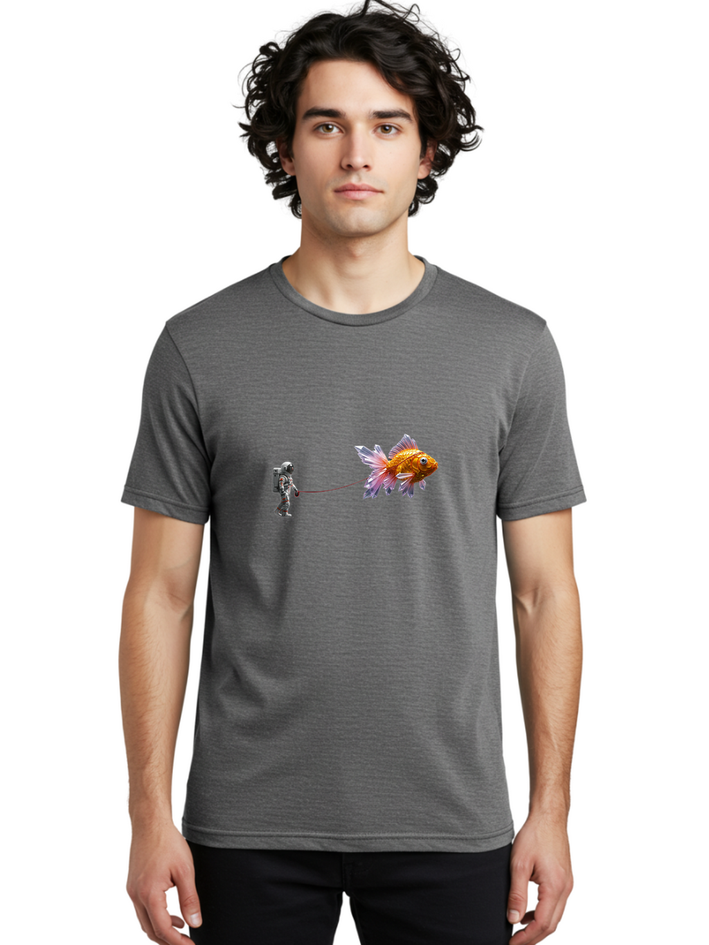 Astronaut-Walking-Goldfish-10 Men'S Graphic Tee, 100% Cotton, Comfortable Casual Summer Wear, Machine Washable, Vintage Camera, Old Camera, Antique Camera, Black Camera, Classic Photography, Photography Equipment, Nostalgic Device, Bao088