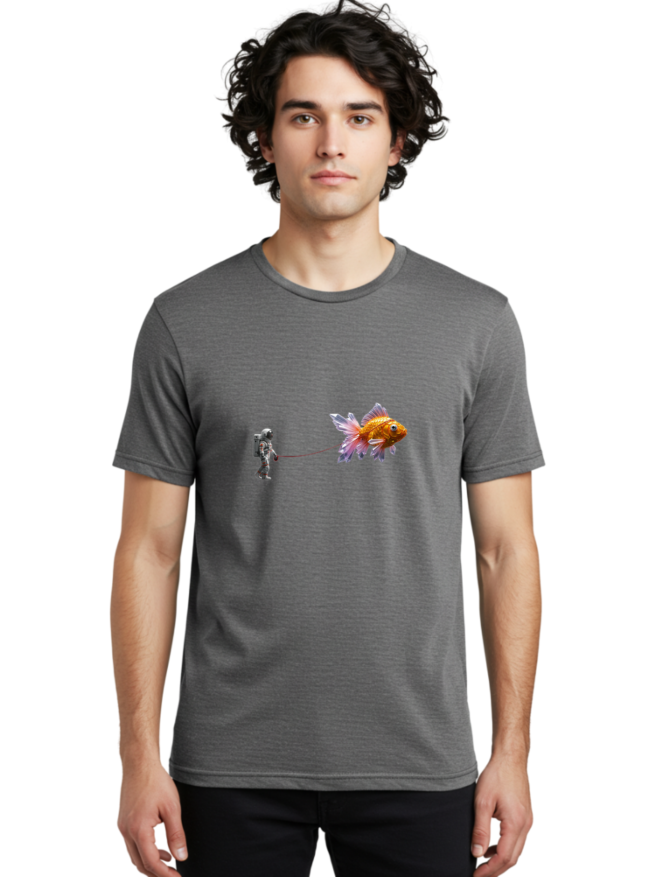 Astronaut-Walking-Goldfish-10 Men'S Graphic Tee, 100% Cotton, Comfortable Casual Summer Wear, Machine Washable, Vintage Camera, Old Camera, Antique Camera, Black Camera, Classic Photography, Photography Equipment, Nostalgic Device, Bao088
