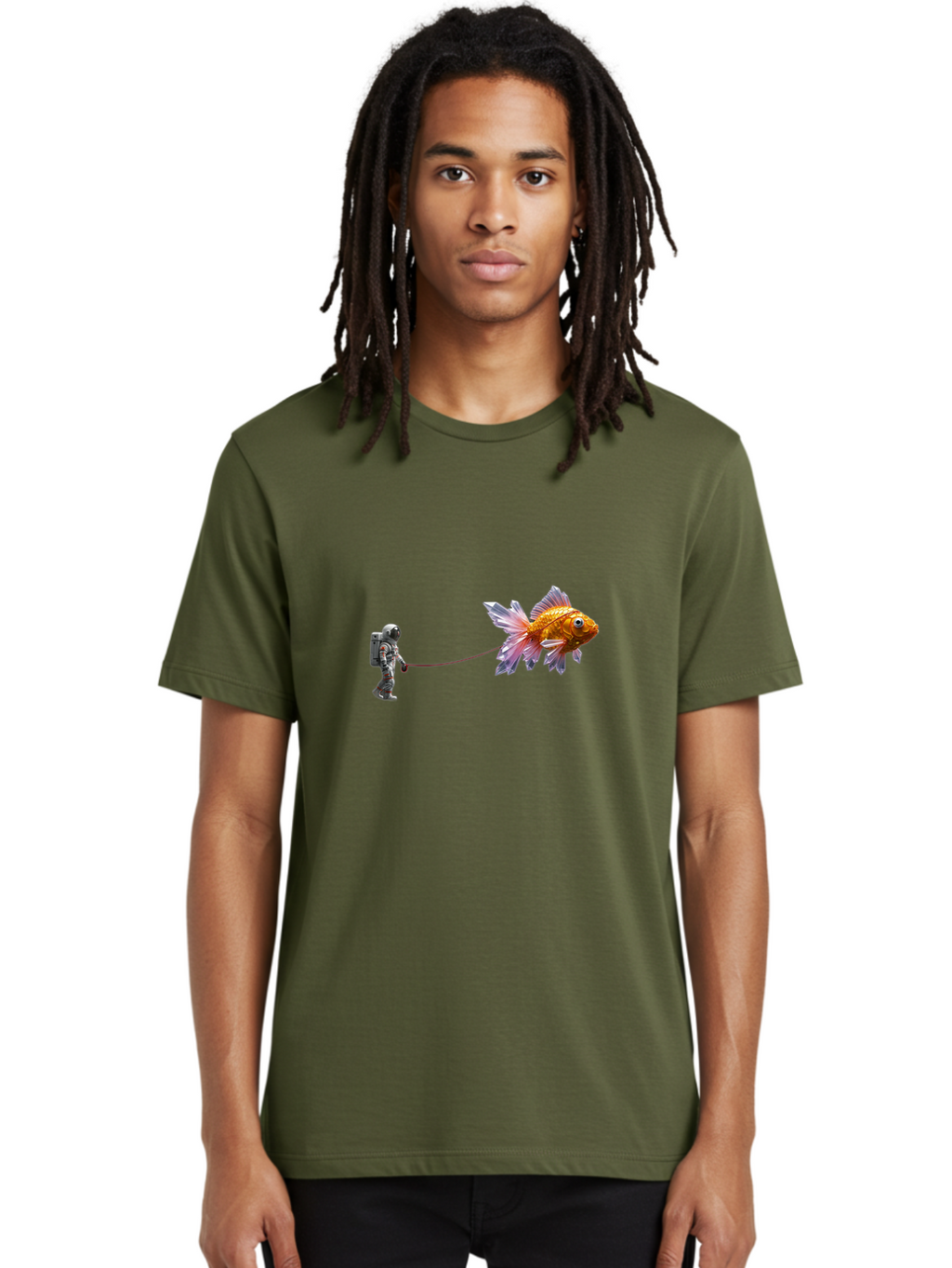 Astronaut-Walking-Goldfish-10 Men'S Graphic Tee, 100% Cotton, Comfortable Casual Summer Wear, Machine Washable, Vintage Camera, Old Camera, Antique Camera, Black Camera, Classic Photography, Photography Equipment, Nostalgic Device, Bao088