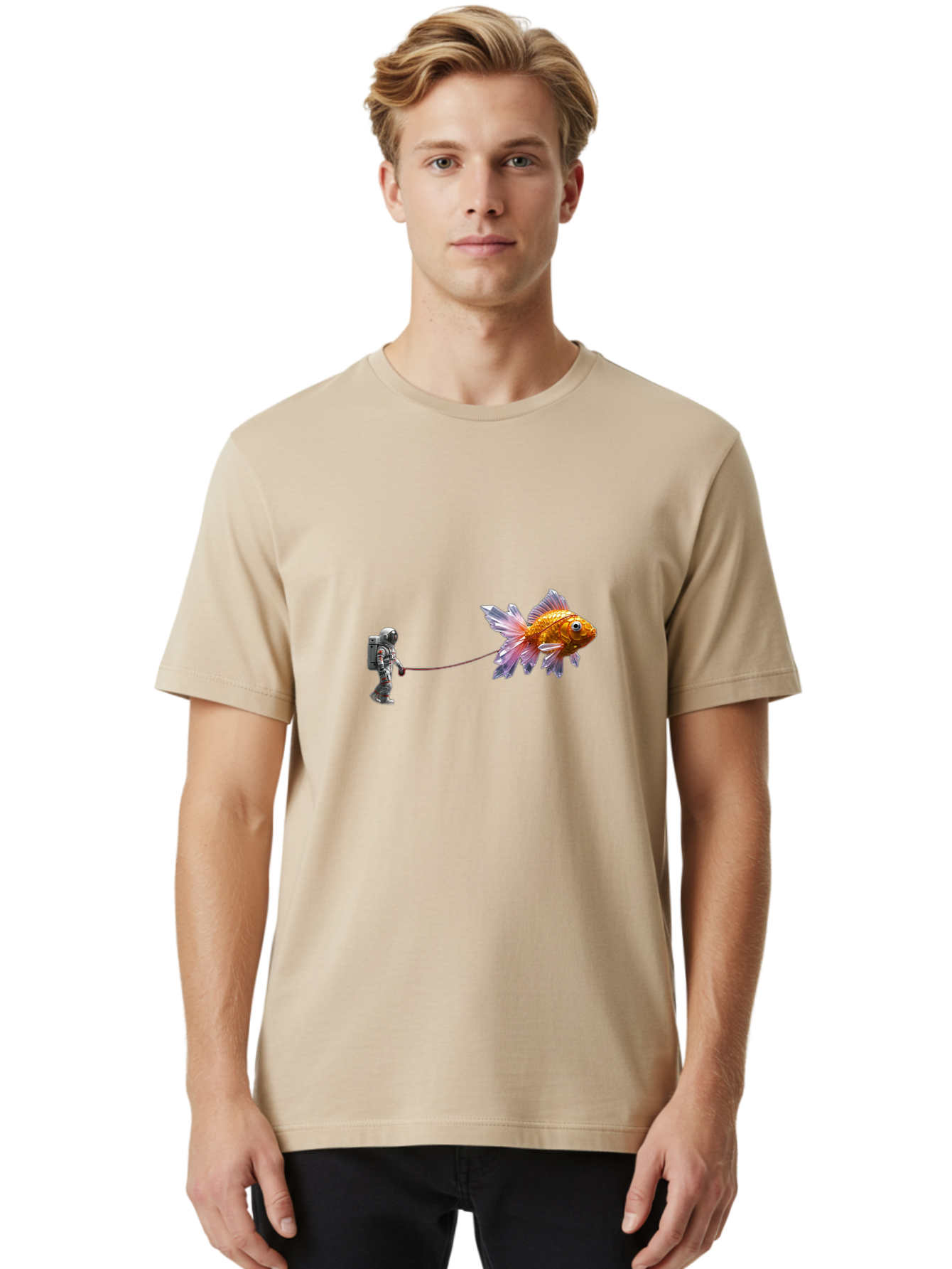 Astronaut-Walking-Goldfish-10 Men'S Graphic Tee, 100% Cotton, Comfortable Casual Summer Wear, Machine Washable, Vintage Camera, Old Camera, Antique Camera, Black Camera, Classic Photography, Photography Equipment, Nostalgic Device, Bao088
