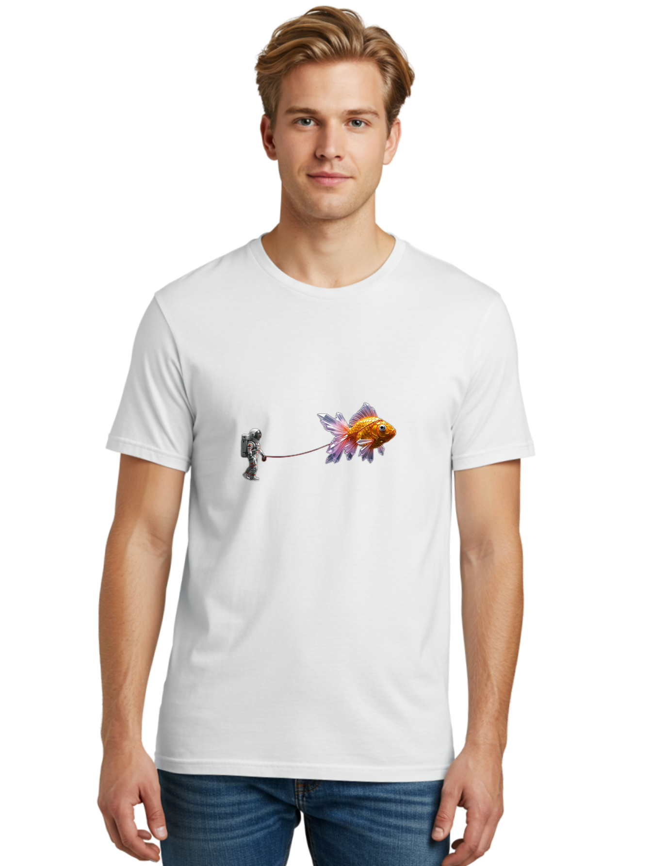 Astronaut-Walking-Goldfish-10 Men'S Graphic Tee, 100% Cotton, Comfortable Casual Summer Wear, Machine Washable, Vintage Camera, Old Camera, Antique Camera, Black Camera, Classic Photography, Photography Equipment, Nostalgic Device, Bao088