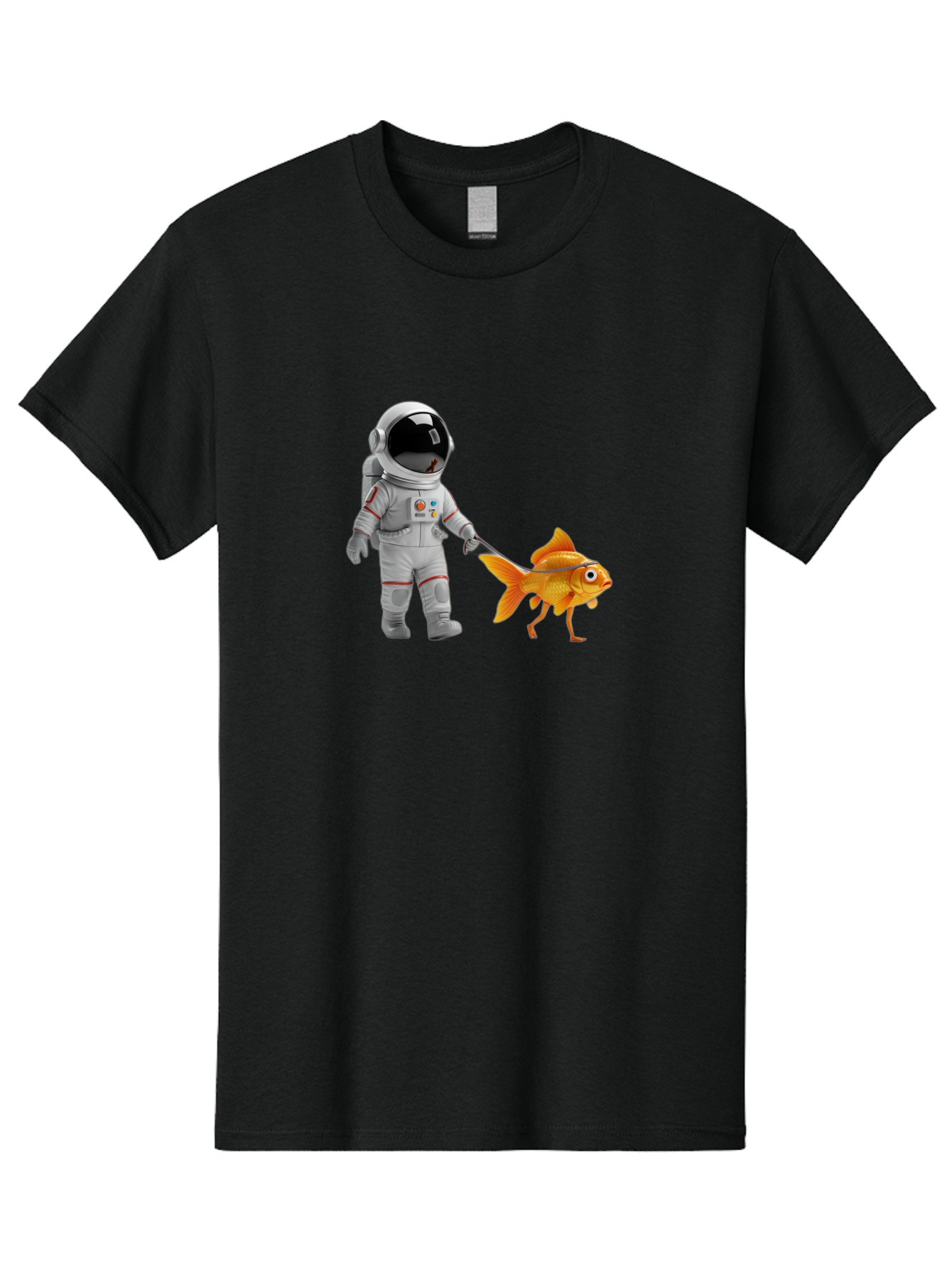 Astronaut-Walking-Goldfish-2 Men'S Graphic Tee, 100% Cotton, Comfortable Casual Summer Wear, Machine Washable, Vintage Camera, Old Camera, Antique Camera, Black Camera, Classic Photography, Photography Equipment, Nostalgic Device, Film Camera, Bao089