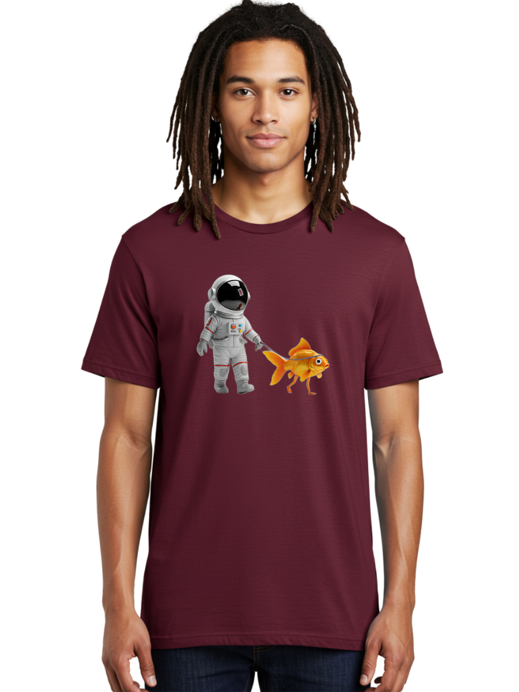 Astronaut-Walking-Goldfish-2 Men'S Graphic Tee, 100% Cotton, Comfortable Casual Summer Wear, Machine Washable, Vintage Camera, Old Camera, Antique Camera, Black Camera, Classic Photography, Photography Equipment, Nostalgic Device, Film Camera, Bao089