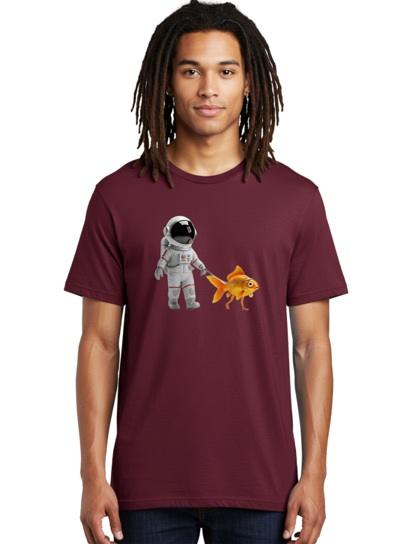 Astronaut-Walking-Goldfish-2 Men'S Graphic Tee, 100% Cotton, Comfortable Casual Summer Wear, Machine Washable, Vintage Camera, Old Camera, Antique Camera, Black Camera, Classic Photography, Photography Equipment, Nostalgic Device, Film Camera, Bao089