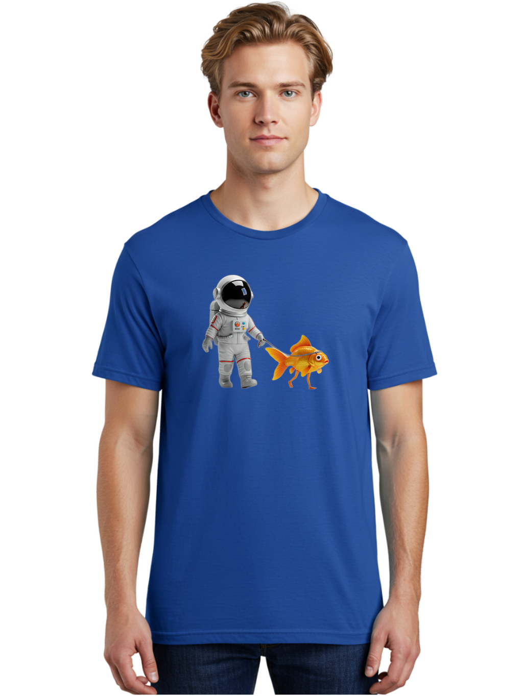 Astronaut-Walking-Goldfish-2 Men'S Graphic Tee, 100% Cotton, Comfortable Casual Summer Wear, Machine Washable, Vintage Camera, Old Camera, Antique Camera, Black Camera, Classic Photography, Photography Equipment, Nostalgic Device, Film Camera, Bao089