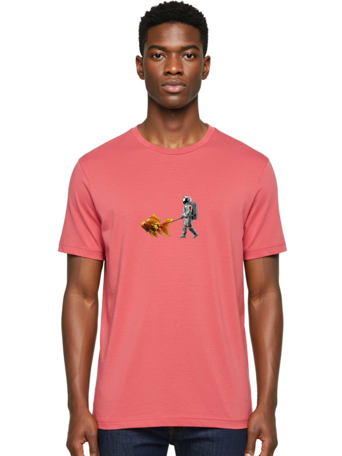 Astronaut-Walking-Goldfish-3 Men'S Graphic Tee, 100% Cotton, Comfortable Casual Summer Wear, Machine Washable, Vintage Camera, Old Camera, Antique Camera, Black Camera, Classic Photography, Photography Equipment, Nostalgic Device, Film Camera, Bao090