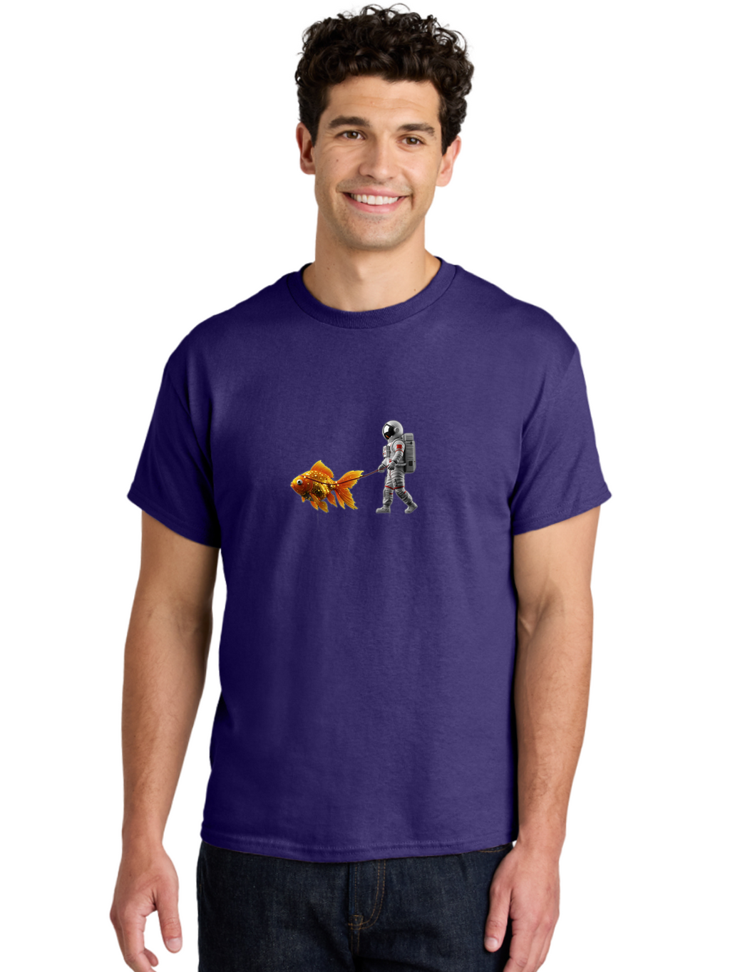 Astronaut-Walking-Goldfish-3 Men'S Graphic Tee, 100% Cotton, Comfortable Casual Summer Wear, Machine Washable, Vintage Camera, Old Camera, Antique Camera, Black Camera, Classic Photography, Photography Equipment, Nostalgic Device, Film Camera, Bao090