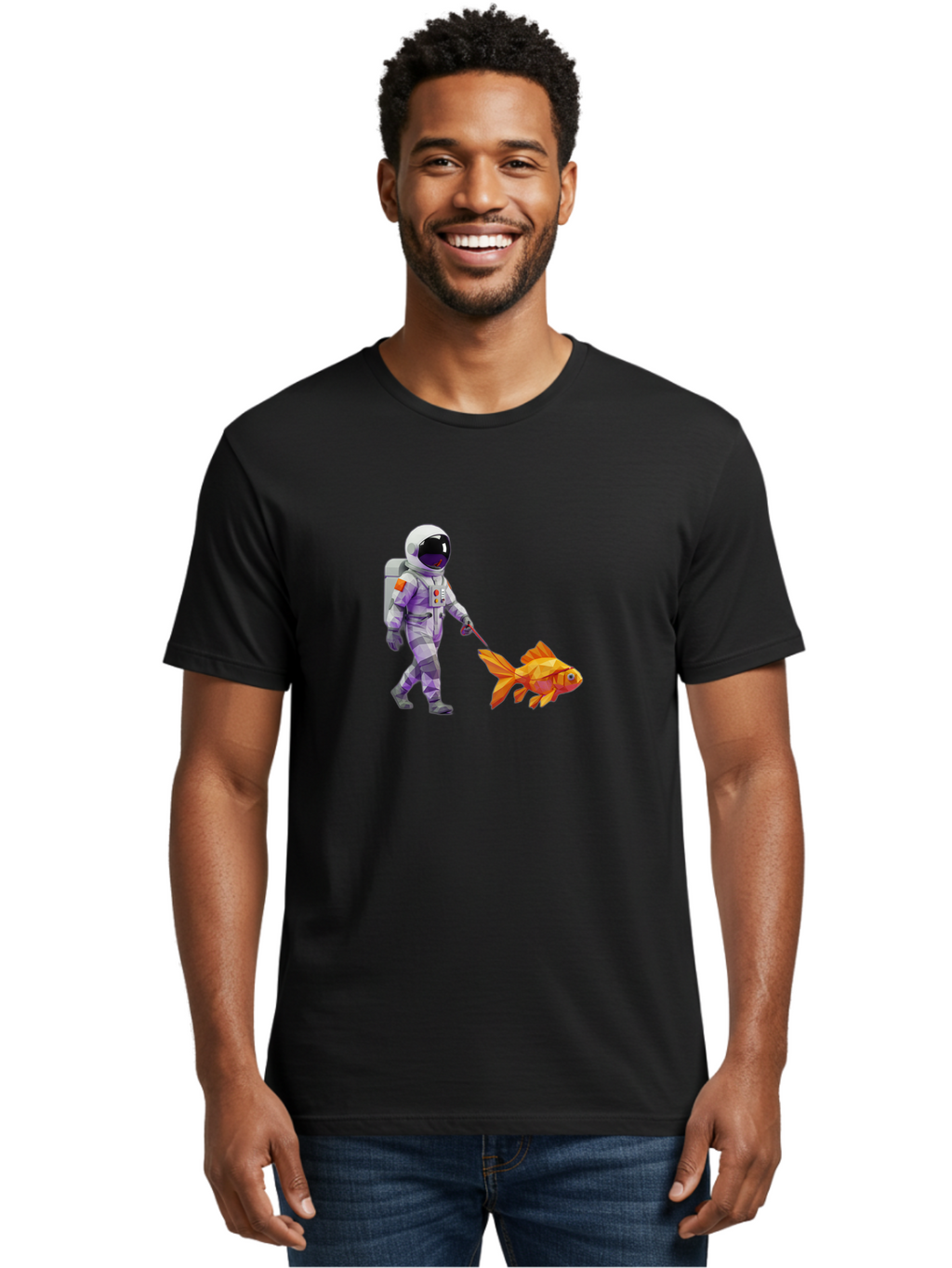 Astronaut-Walking-Goldfish-4 Men'S Graphic Tee, 100% Cotton, Comfortable Casual Summer Wear, Machine Washable, Vintage Camera, Old Camera, Antique Camera, Black Camera, Classic Photography, Photography Equipment, Nostalgic Device, Film Camera, Bao091