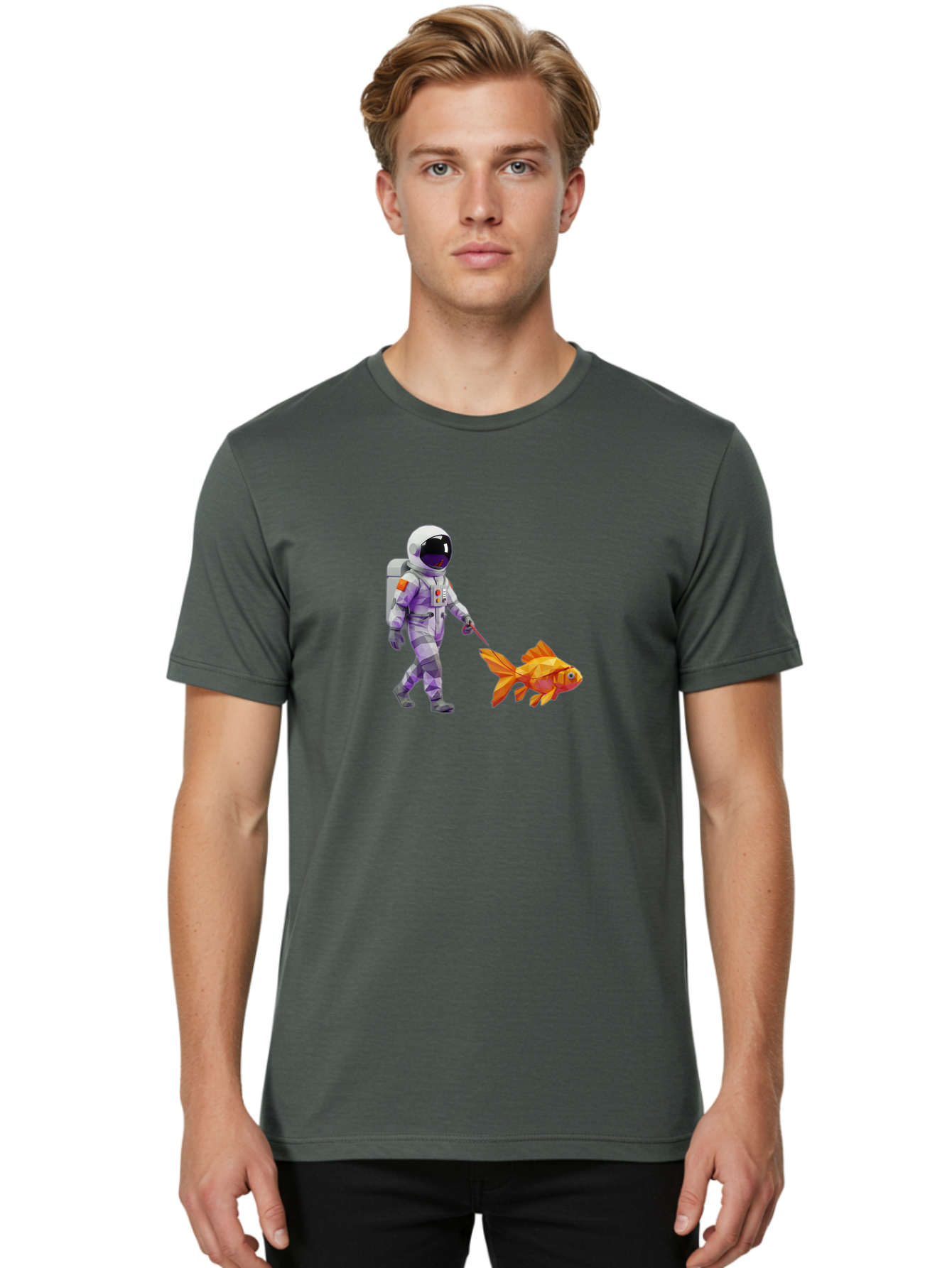 Astronaut-Walking-Goldfish-4 Men'S Graphic Tee, 100% Cotton, Comfortable Casual Summer Wear, Machine Washable, Vintage Camera, Old Camera, Antique Camera, Black Camera, Classic Photography, Photography Equipment, Nostalgic Device, Film Camera, Bao091