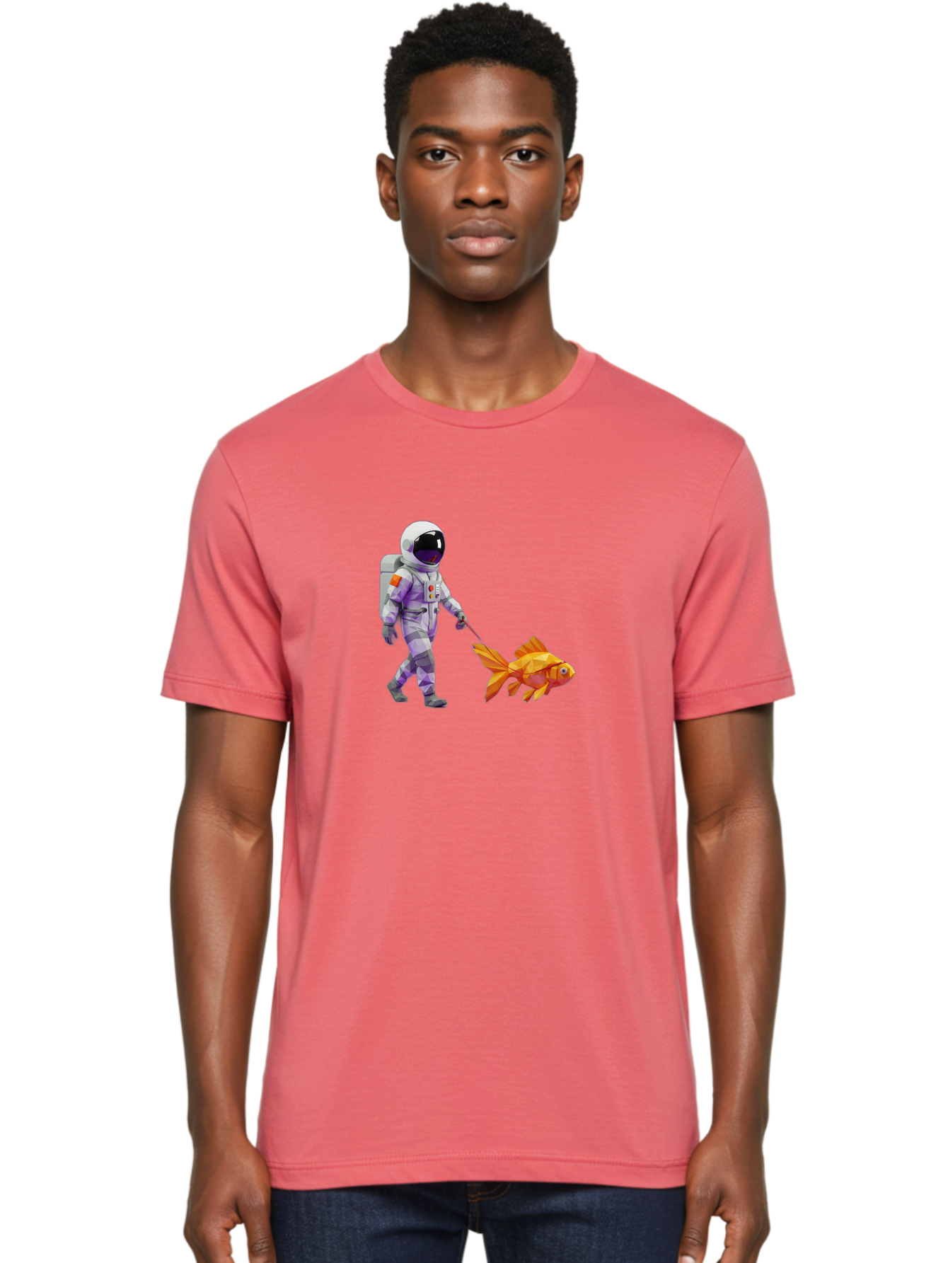 Astronaut-Walking-Goldfish-4 Men'S Graphic Tee, 100% Cotton, Comfortable Casual Summer Wear, Machine Washable, Vintage Camera, Old Camera, Antique Camera, Black Camera, Classic Photography, Photography Equipment, Nostalgic Device, Film Camera, Bao091