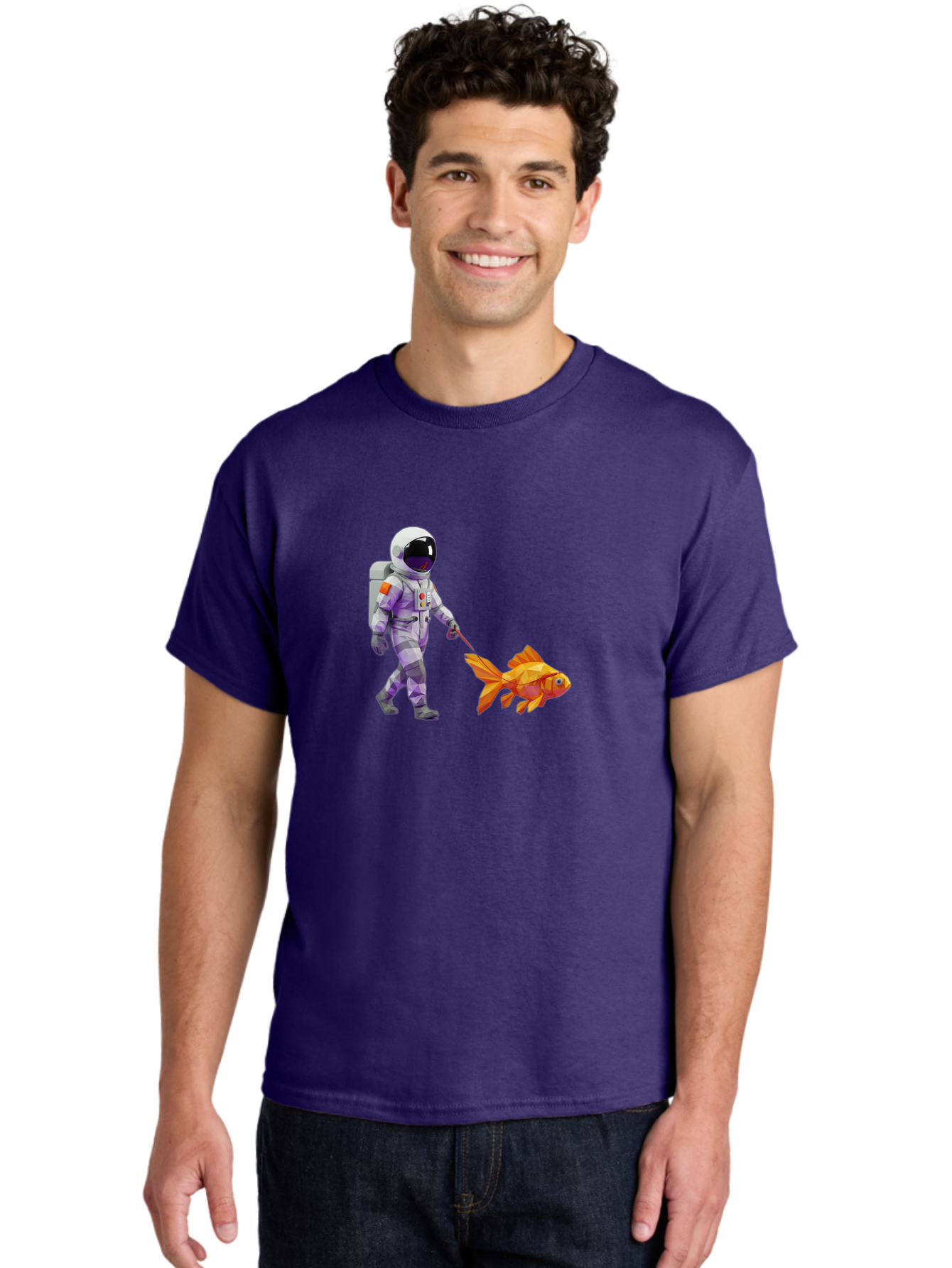 Astronaut-Walking-Goldfish-4 Men'S Graphic Tee, 100% Cotton, Comfortable Casual Summer Wear, Machine Washable, Vintage Camera, Old Camera, Antique Camera, Black Camera, Classic Photography, Photography Equipment, Nostalgic Device, Film Camera, Bao091