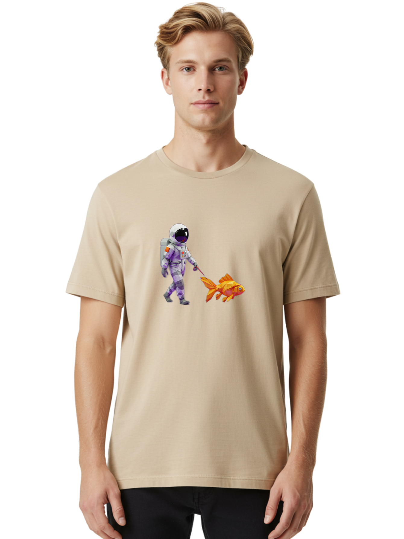 Astronaut-Walking-Goldfish-4 Men'S Graphic Tee, 100% Cotton, Comfortable Casual Summer Wear, Machine Washable, Vintage Camera, Old Camera, Antique Camera, Black Camera, Classic Photography, Photography Equipment, Nostalgic Device, Film Camera, Bao091