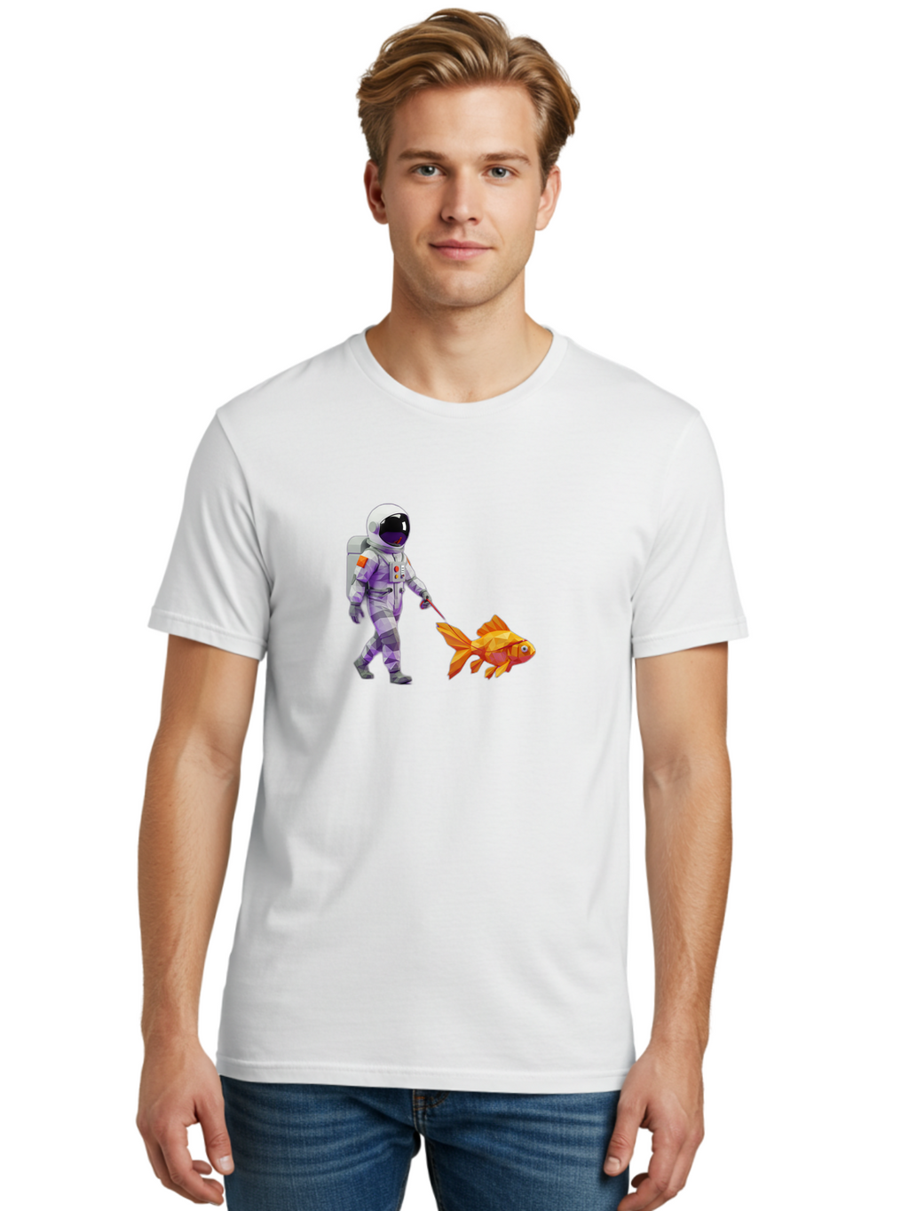 Astronaut-Walking-Goldfish-4 Men'S Graphic Tee, 100% Cotton, Comfortable Casual Summer Wear, Machine Washable, Vintage Camera, Old Camera, Antique Camera, Black Camera, Classic Photography, Photography Equipment, Nostalgic Device, Film Camera, Bao091