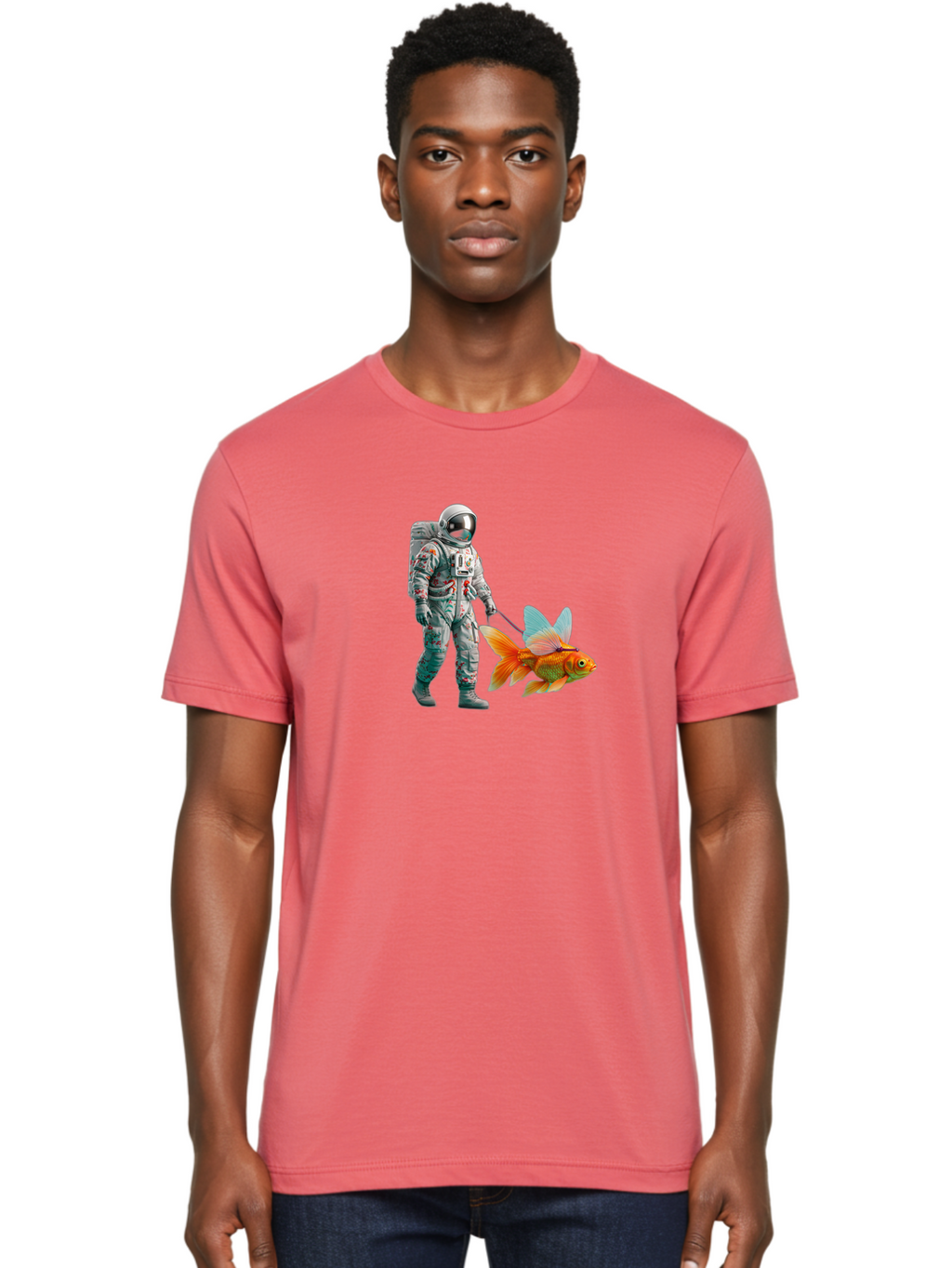 Astronaut-Walking-Goldfish-5 Men'S Graphic Tee, 100% Cotton, Comfortable Casual Summer Wear, Machine Washable, Vintage Camera, Old Camera, Antique Camera, Black Camera, Classic Photography, Photography Equipment, Nostalgic Device, Film Camera, Bao092