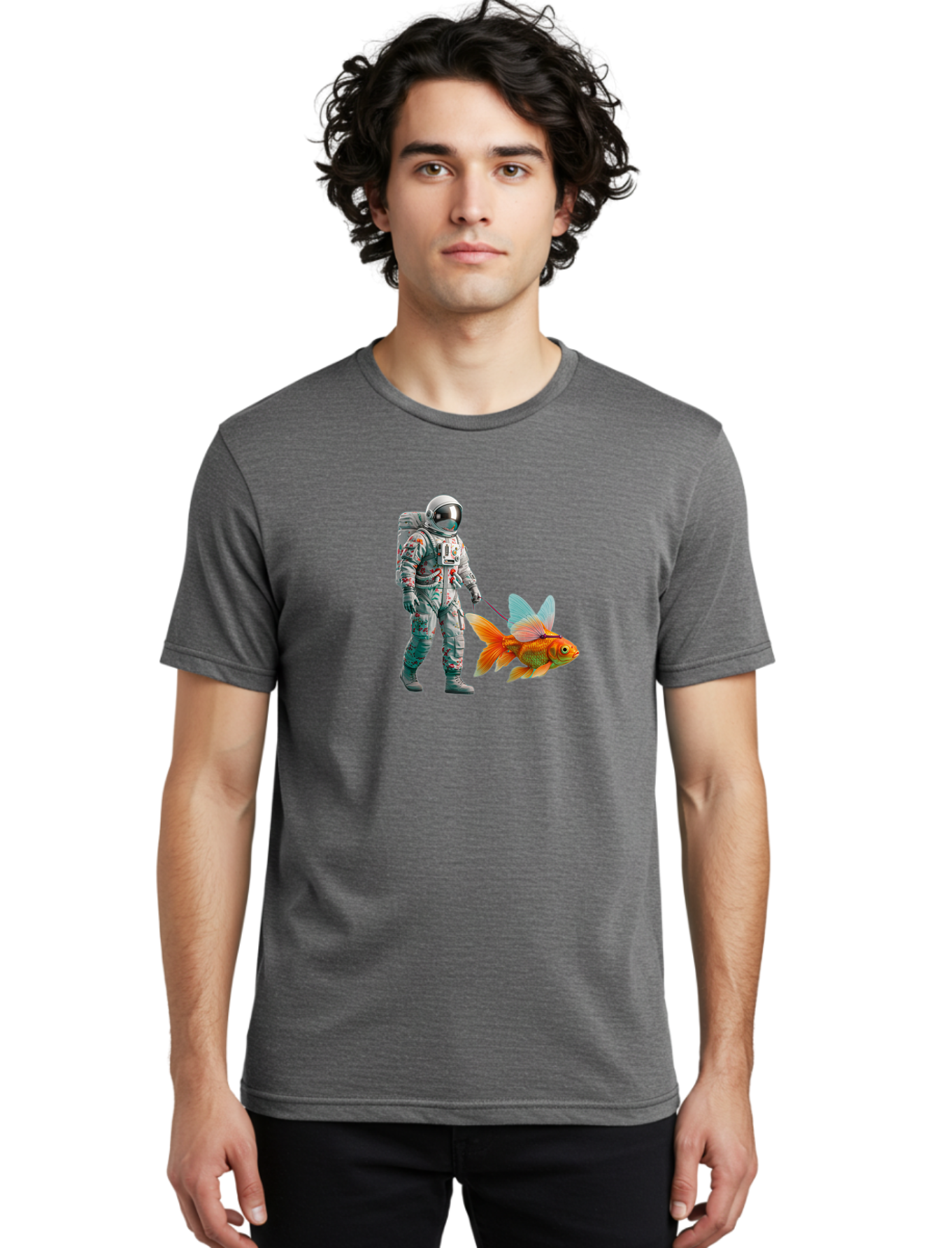 Astronaut-Walking-Goldfish-5 Men'S Graphic Tee, 100% Cotton, Comfortable Casual Summer Wear, Machine Washable, Vintage Camera, Old Camera, Antique Camera, Black Camera, Classic Photography, Photography Equipment, Nostalgic Device, Film Camera, Bao092