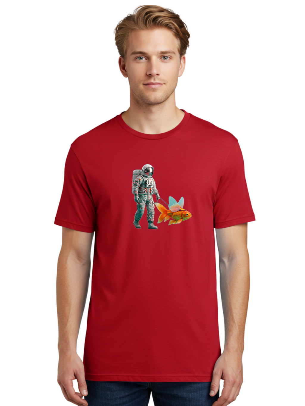 Astronaut-Walking-Goldfish-5 Men'S Graphic Tee, 100% Cotton, Comfortable Casual Summer Wear, Machine Washable, Vintage Camera, Old Camera, Antique Camera, Black Camera, Classic Photography, Photography Equipment, Nostalgic Device, Film Camera, Bao092