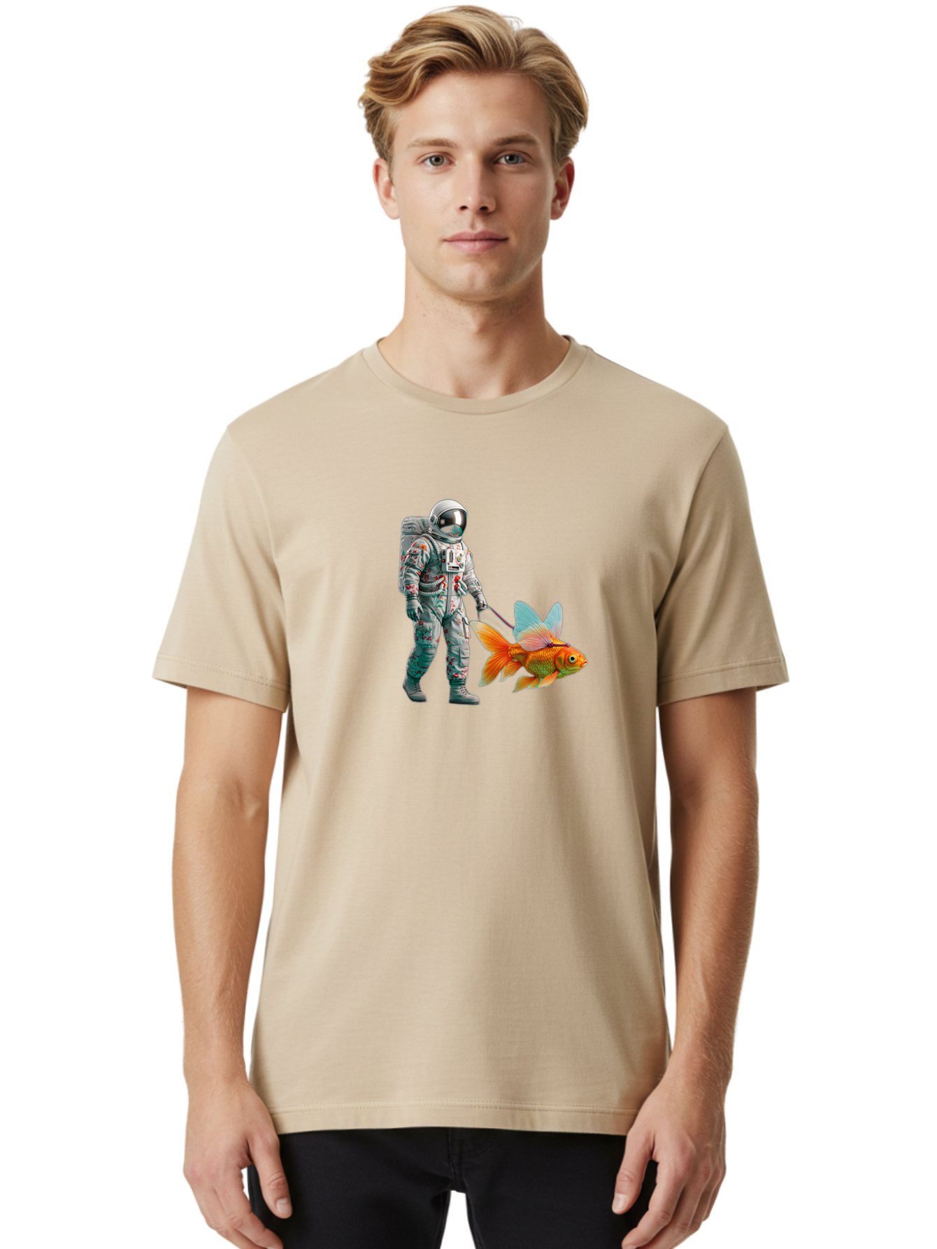 Astronaut-Walking-Goldfish-5 Men'S Graphic Tee, 100% Cotton, Comfortable Casual Summer Wear, Machine Washable, Vintage Camera, Old Camera, Antique Camera, Black Camera, Classic Photography, Photography Equipment, Nostalgic Device, Film Camera, Bao092