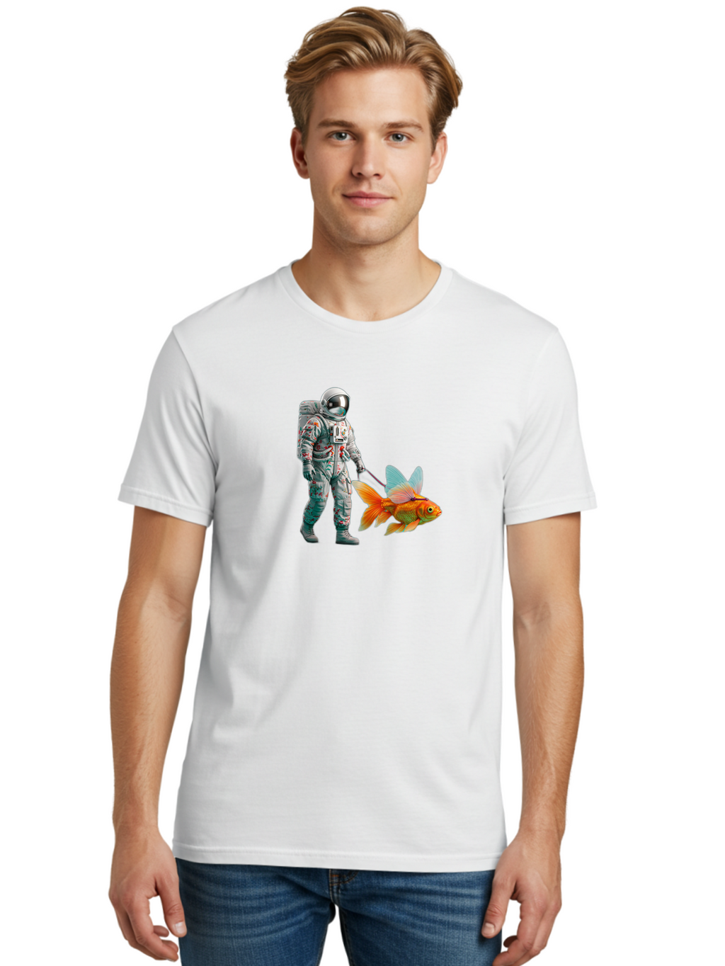 Astronaut-Walking-Goldfish-5 Men'S Graphic Tee, 100% Cotton, Comfortable Casual Summer Wear, Machine Washable, Vintage Camera, Old Camera, Antique Camera, Black Camera, Classic Photography, Photography Equipment, Nostalgic Device, Film Camera, Bao092