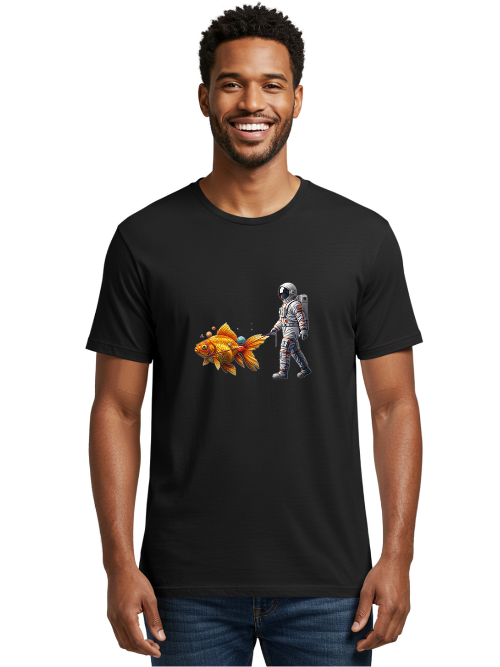 Astronaut-Walking-Goldfish-6 Men'S Graphic Tee, 100% Cotton, Comfortable Casual Summer Wear, Machine Washable, Vintage Camera, Old Camera, Antique Camera, Black Camera, Classic Photography, Photography Equipment, Nostalgic Device, Film Camera, Bao093