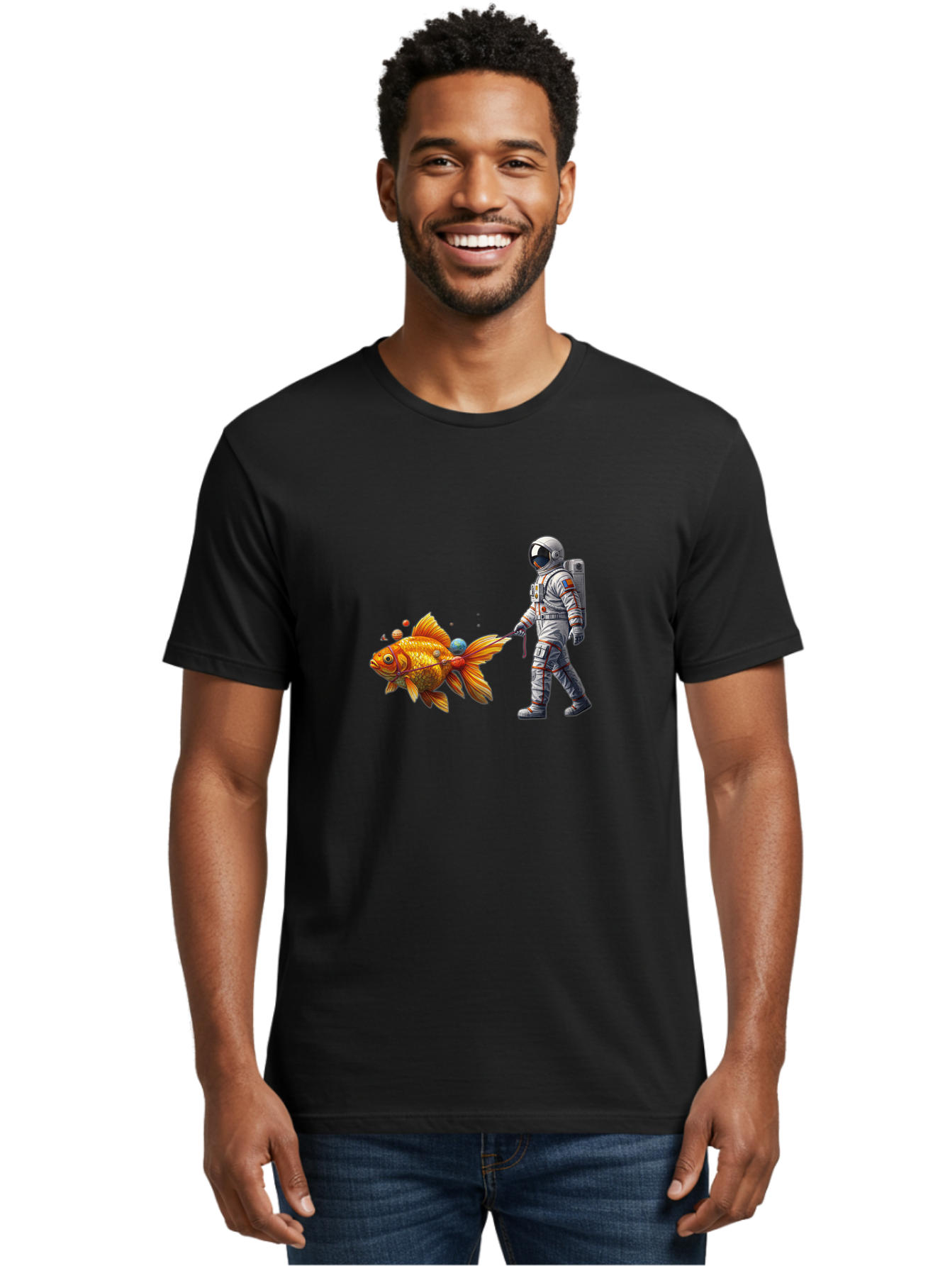 Astronaut-Walking-Goldfish-6 Men'S Graphic Tee, 100% Cotton, Comfortable Casual Summer Wear, Machine Washable, Vintage Camera, Old Camera, Antique Camera, Black Camera, Classic Photography, Photography Equipment, Nostalgic Device, Film Camera, Bao093