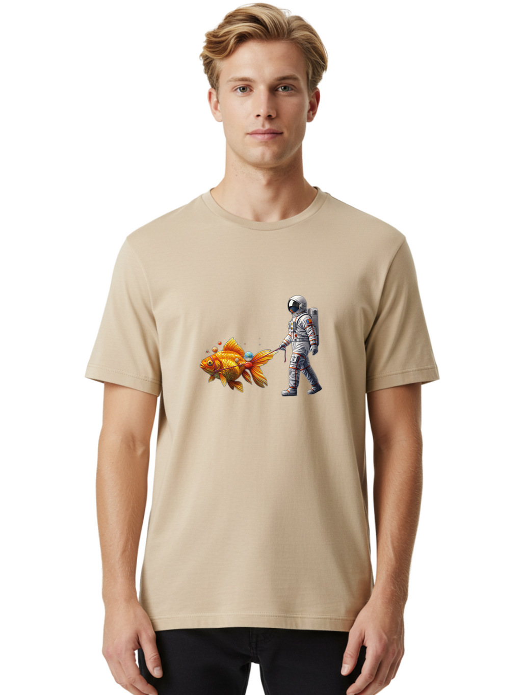 Astronaut-Walking-Goldfish-6 Men'S Graphic Tee, 100% Cotton, Comfortable Casual Summer Wear, Machine Washable, Vintage Camera, Old Camera, Antique Camera, Black Camera, Classic Photography, Photography Equipment, Nostalgic Device, Film Camera, Bao093