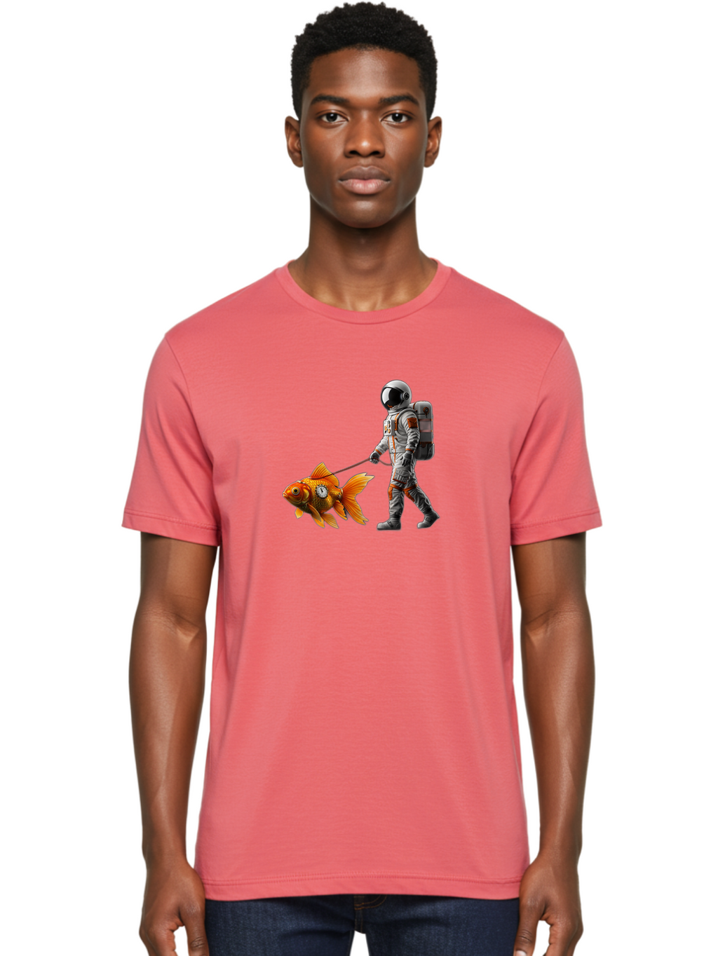 Astronaut-Walking-Goldfish-7 Men'S Graphic Tee, 100% Cotton, Comfortable Casual Summer Wear, Machine Washable, Vintage Camera, Old Camera, Antique Camera, Black Camera, Classic Photography, Photography Equipment, Nostalgic Device, Film Camera, Bao094