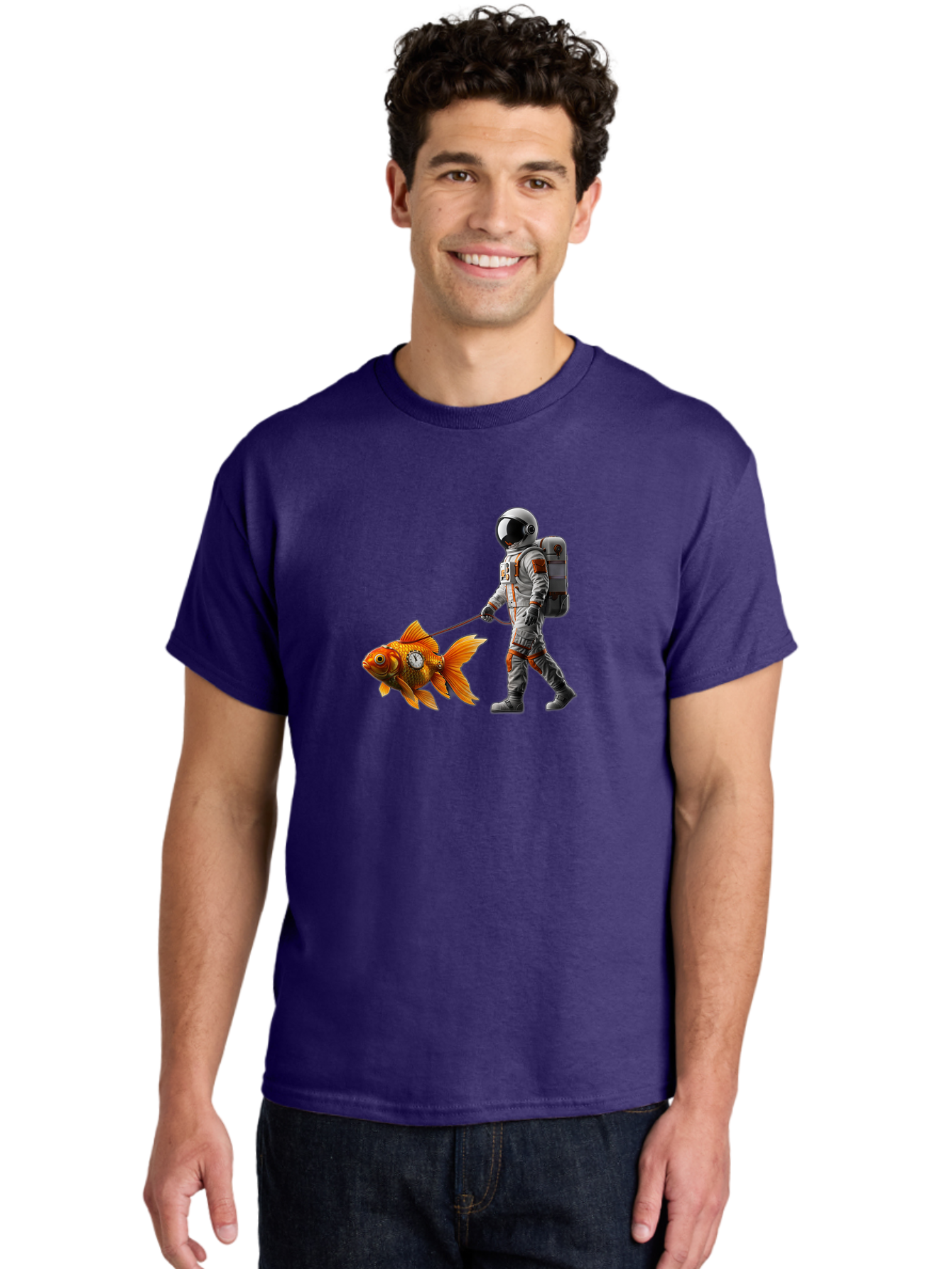 Astronaut-Walking-Goldfish-7 Men'S Graphic Tee, 100% Cotton, Comfortable Casual Summer Wear, Machine Washable, Vintage Camera, Old Camera, Antique Camera, Black Camera, Classic Photography, Photography Equipment, Nostalgic Device, Film Camera, Bao094