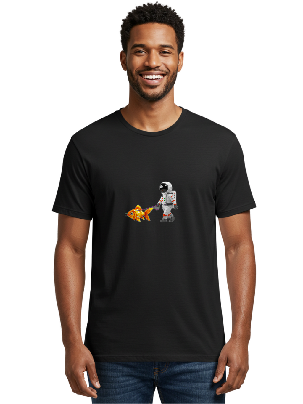 Astronaut-Walking-Goldfish-8 Men'S Graphic Tee, 100% Cotton, Comfortable Casual Summer Wear, Machine Washable, Vintage Camera, Old Camera, Antique Camera, Black Camera, Classic Photography, Photography Equipment, Nostalgic Device, Film Camera, Bao095