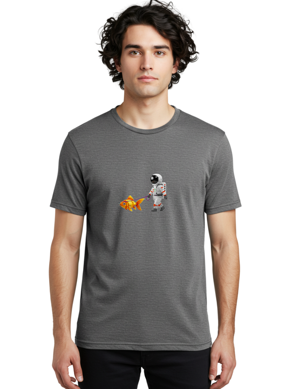 Astronaut-Walking-Goldfish-8 Men'S Graphic Tee, 100% Cotton, Comfortable Casual Summer Wear, Machine Washable, Vintage Camera, Old Camera, Antique Camera, Black Camera, Classic Photography, Photography Equipment, Nostalgic Device, Film Camera, Bao095