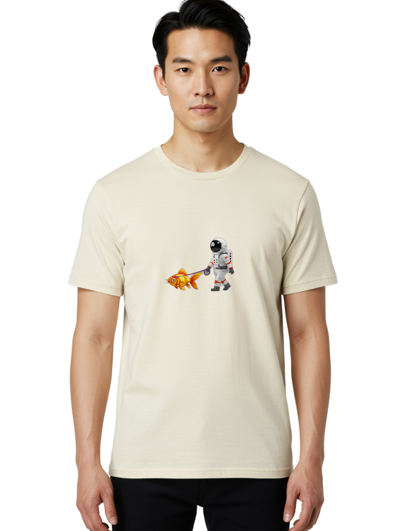 Astronaut-Walking-Goldfish-8 Men'S Graphic Tee, 100% Cotton, Comfortable Casual Summer Wear, Machine Washable, Vintage Camera, Old Camera, Antique Camera, Black Camera, Classic Photography, Photography Equipment, Nostalgic Device, Film Camera, Bao095