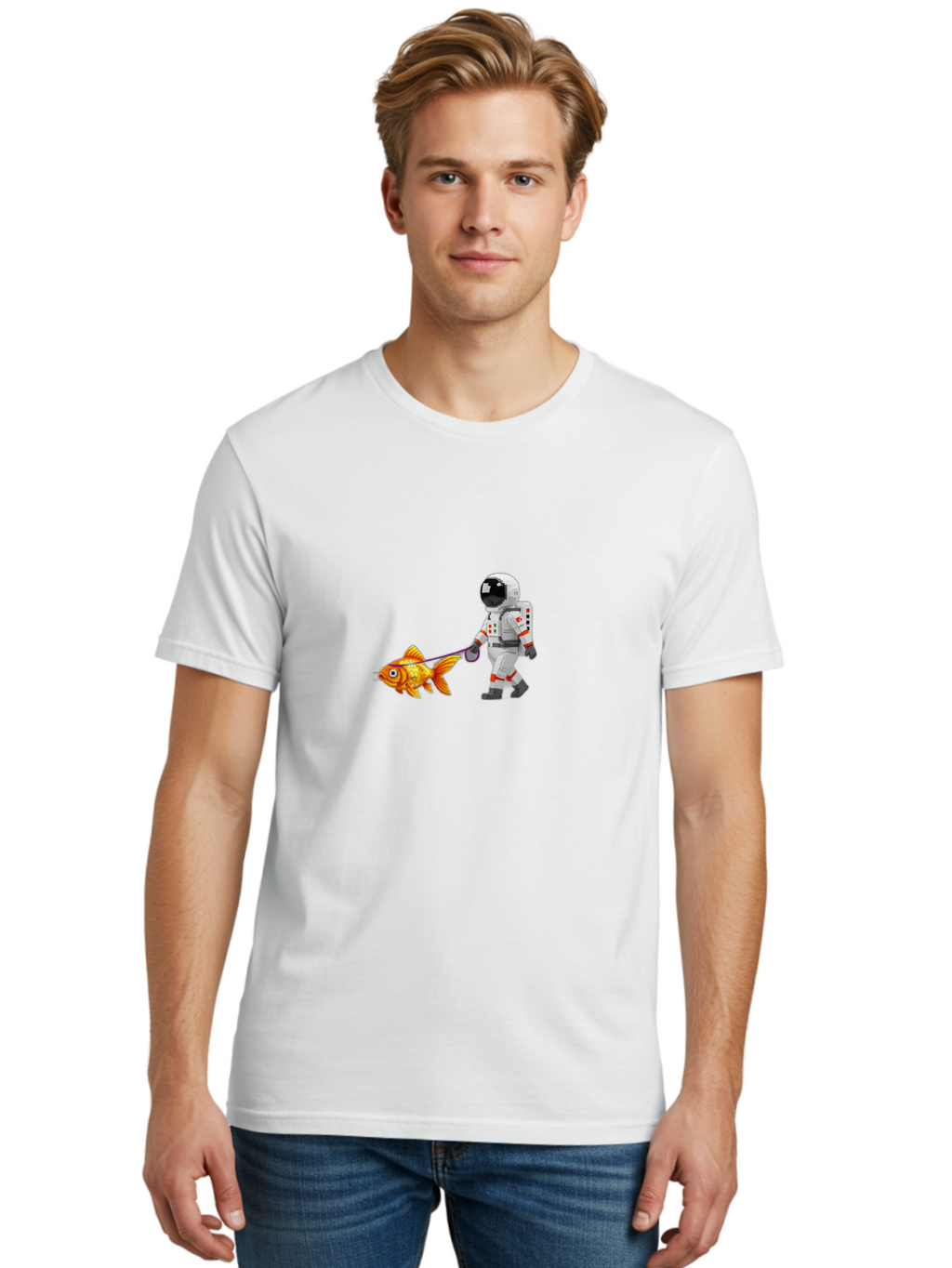 Astronaut-Walking-Goldfish-8 Men'S Graphic Tee, 100% Cotton, Comfortable Casual Summer Wear, Machine Washable, Vintage Camera, Old Camera, Antique Camera, Black Camera, Classic Photography, Photography Equipment, Nostalgic Device, Film Camera, Bao095