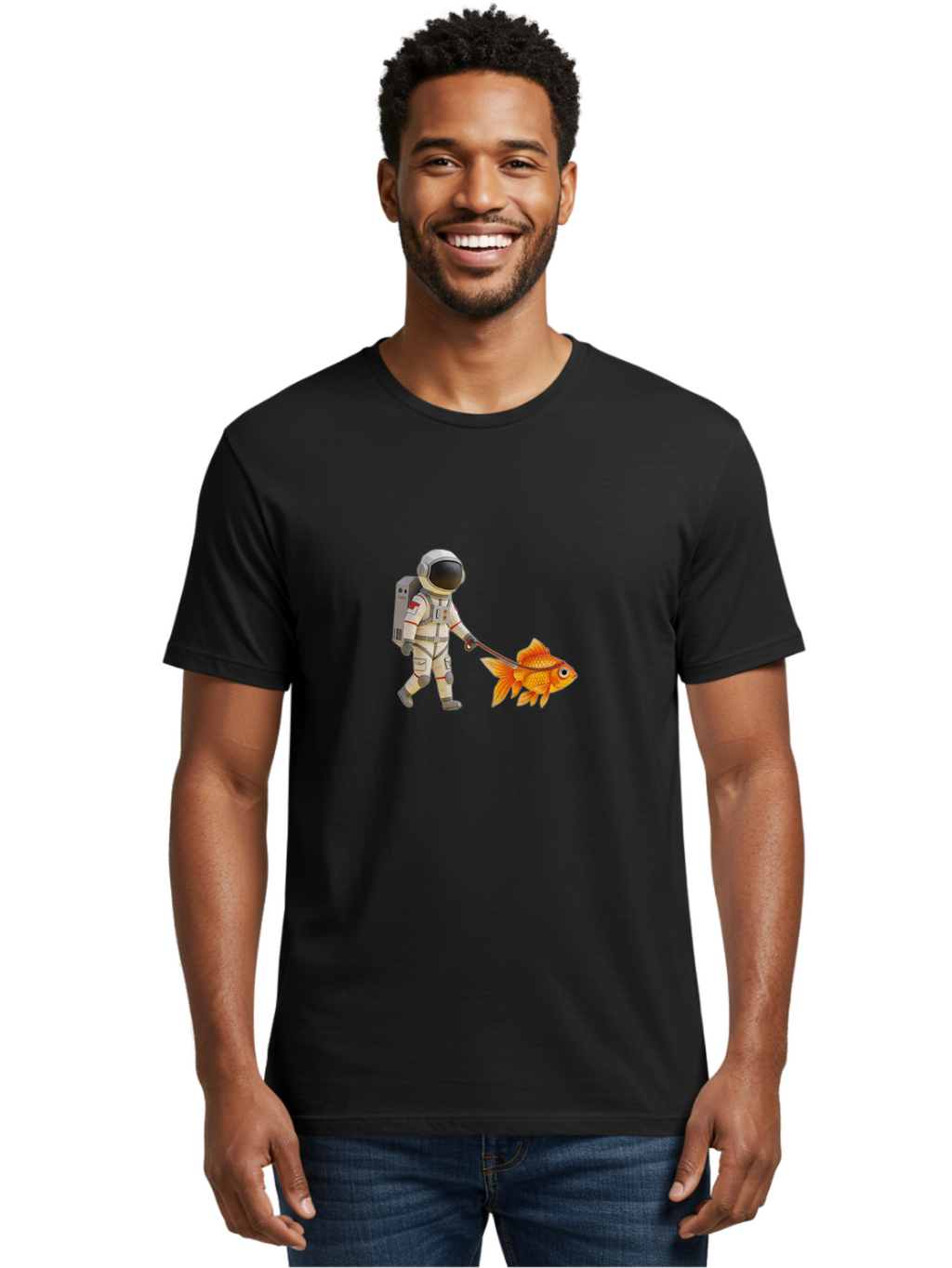 Astronaut-Walking-Goldfish-9 Men'S Graphic Tee, 100% Cotton, Comfortable Casual Summer Wear, Machine Washable, Vintage Camera, Old Camera, Antique Camera, Black Camera, Classic Photography, Photography Equipment, Nostalgic Device, Film Camera, Bao096
