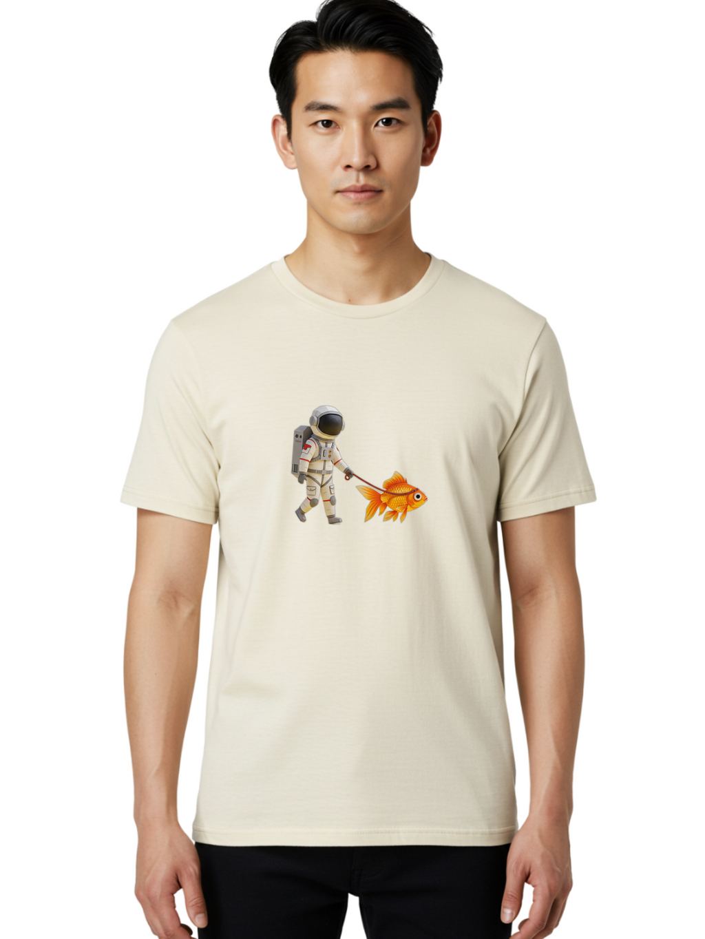 Astronaut-Walking-Goldfish-9 Men'S Graphic Tee, 100% Cotton, Comfortable Casual Summer Wear, Machine Washable, Vintage Camera, Old Camera, Antique Camera, Black Camera, Classic Photography, Photography Equipment, Nostalgic Device, Film Camera, Bao096