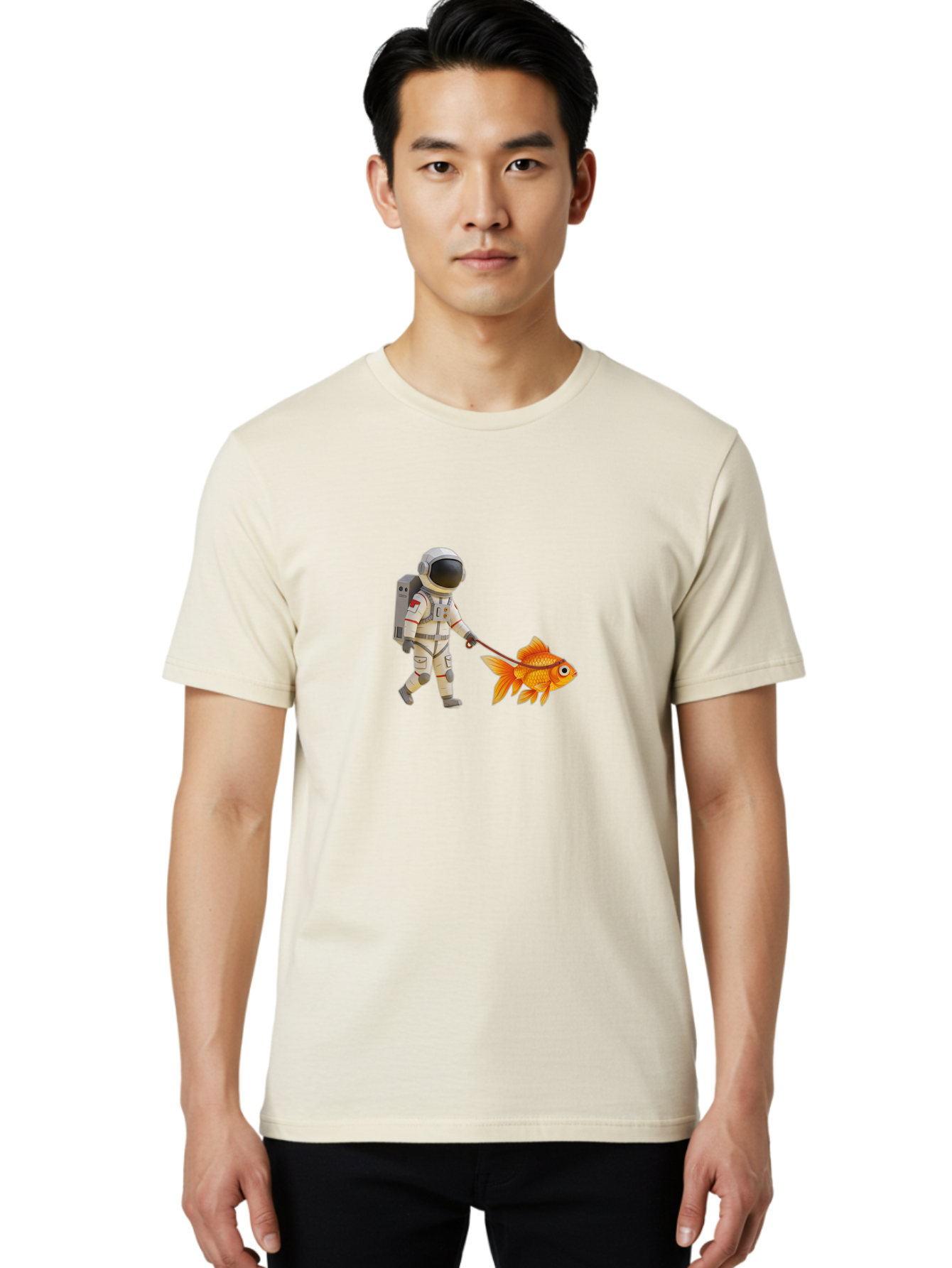 Astronaut-Walking-Goldfish-9 Men'S Graphic Tee, 100% Cotton, Comfortable Casual Summer Wear, Machine Washable, Vintage Camera, Old Camera, Antique Camera, Black Camera, Classic Photography, Photography Equipment, Nostalgic Device, Film Camera, Bao096