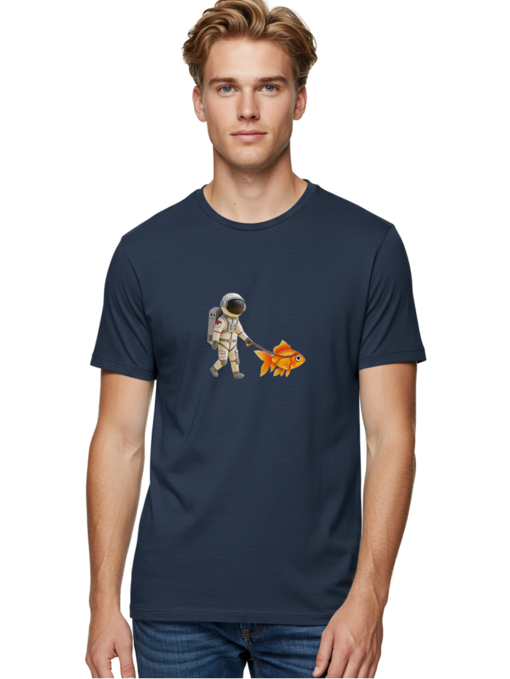 Astronaut-Walking-Goldfish-9 Men'S Graphic Tee, 100% Cotton, Comfortable Casual Summer Wear, Machine Washable, Vintage Camera, Old Camera, Antique Camera, Black Camera, Classic Photography, Photography Equipment, Nostalgic Device, Film Camera, Bao096